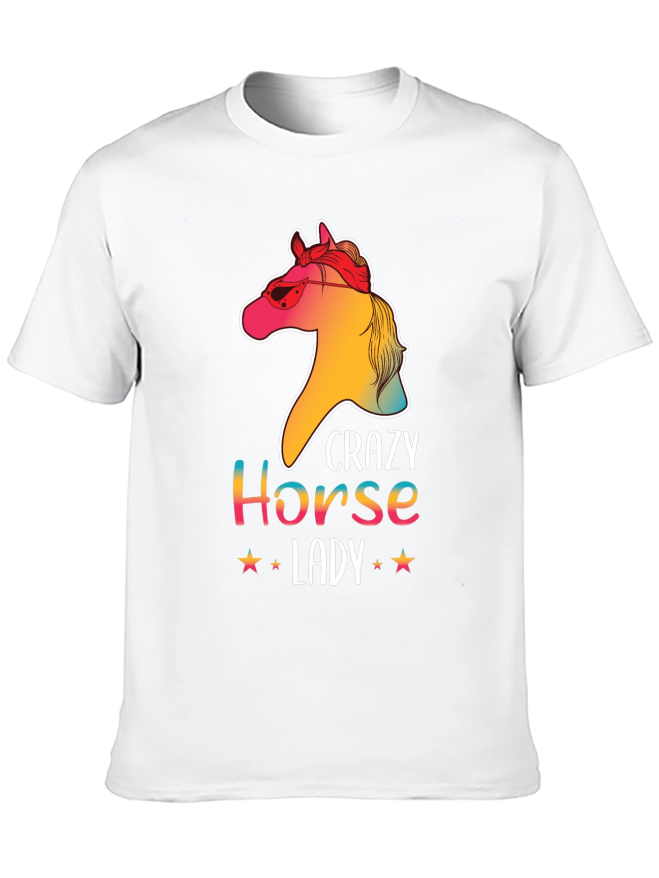 Black Crazy Horse Lady Graphic T-Shirt - Unisex Tee view 10