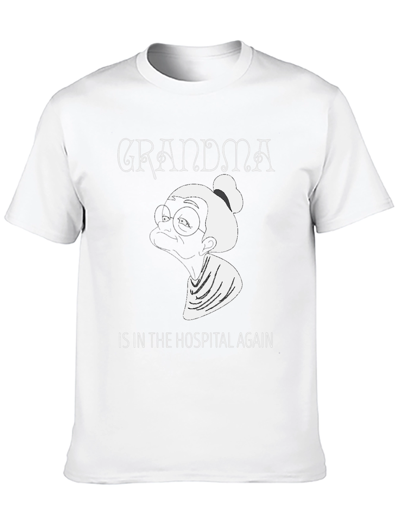 Black Grandma In The Hospital Again Graphic Tee - Unisex view 10