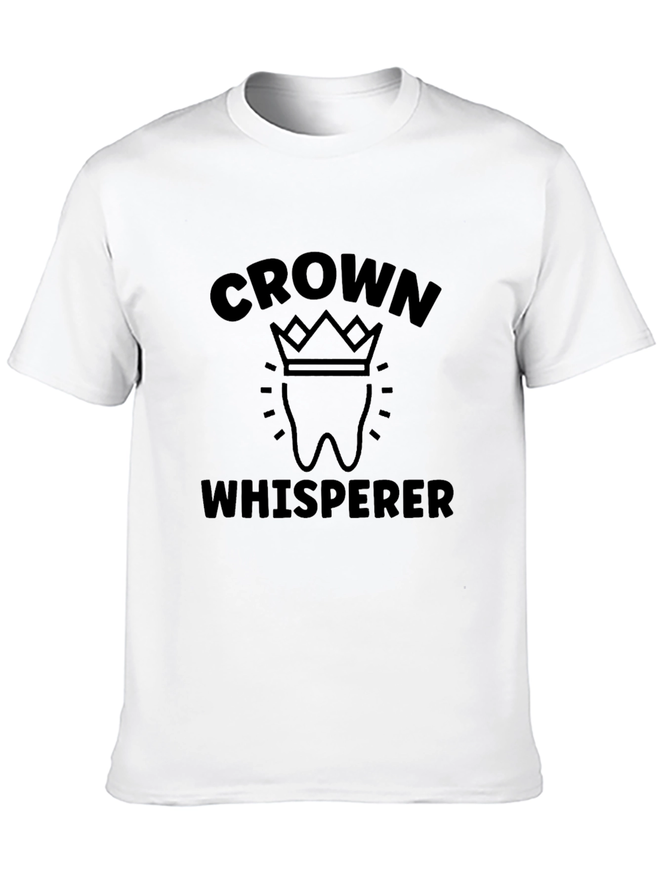 Black Crown Whisperer Funny Dentist T-Shirt view 10