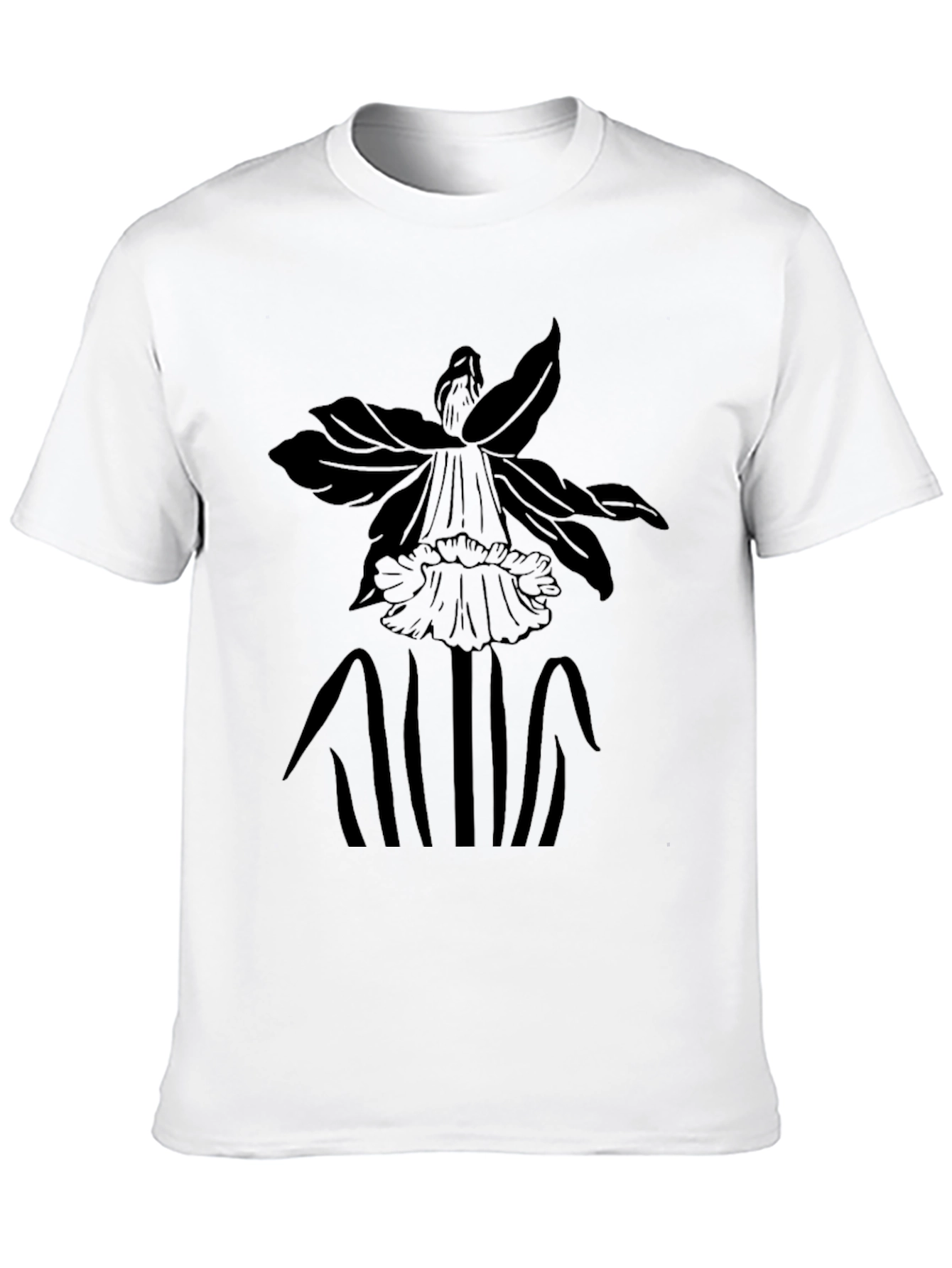 Black Floral Graphic Black T-Shirt view 10