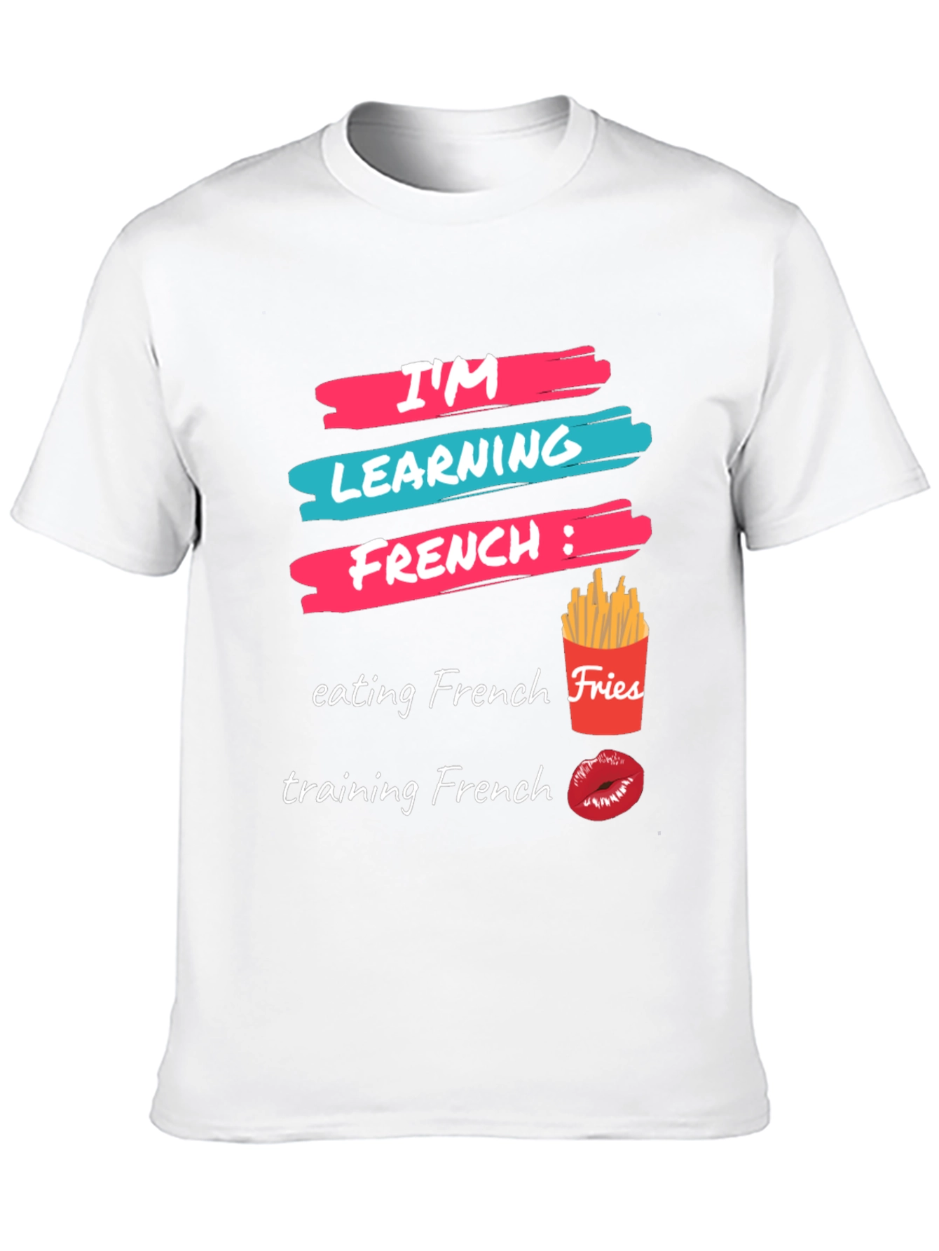 Black I'm Learning French T-Shirt view 10