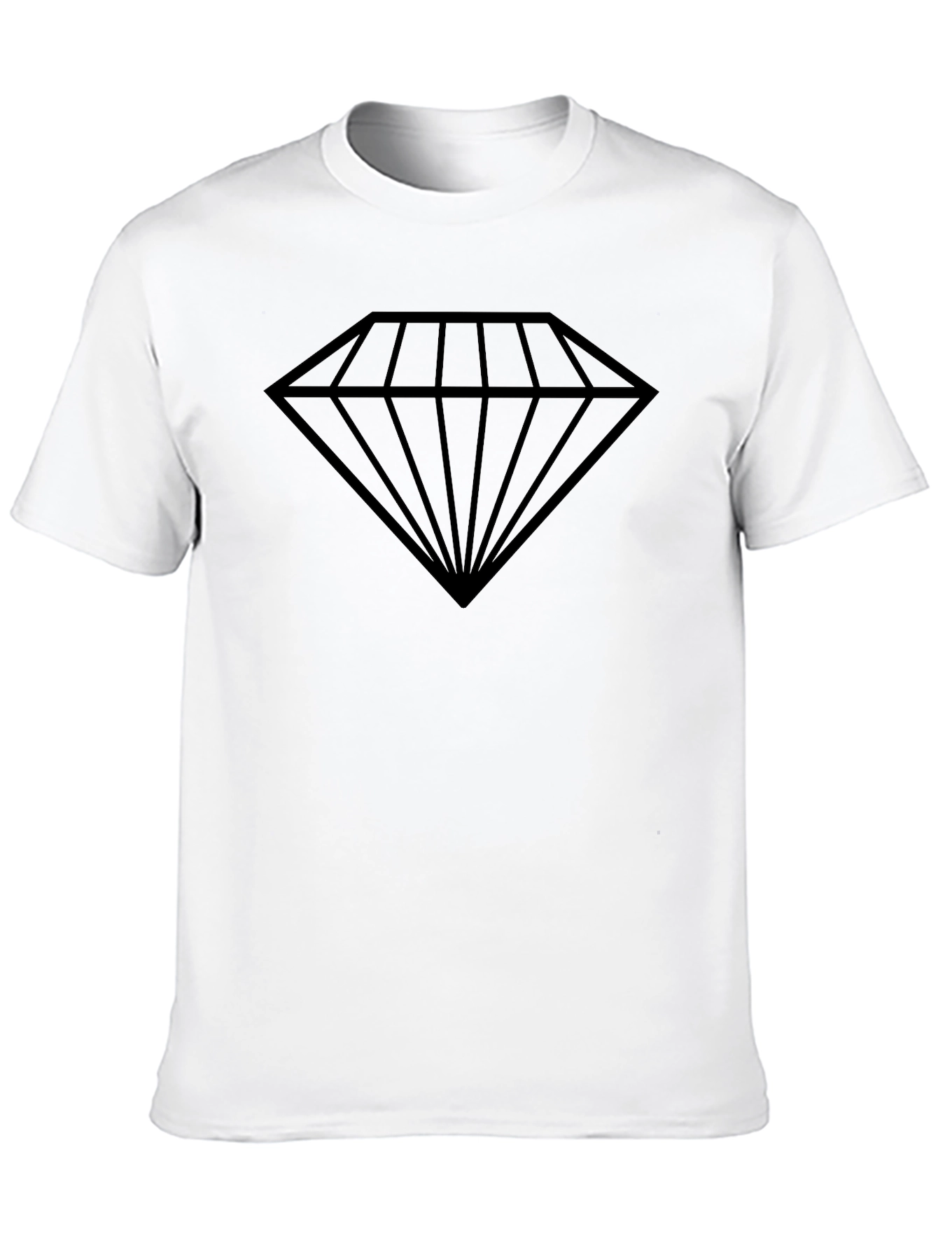 Black Bold Diamond Graphic Tee - Men's Black T-Shirt view 10