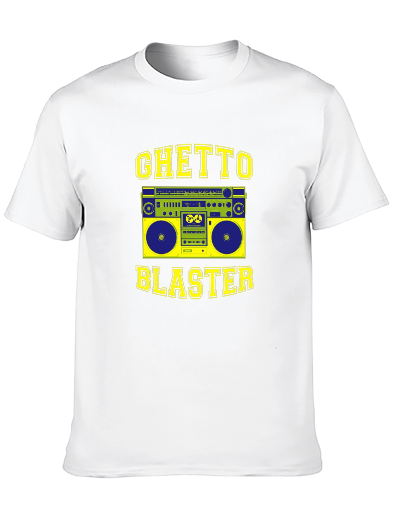 Black Ghetto Blaster Graphic Tee - Retro Boombox Design view 10