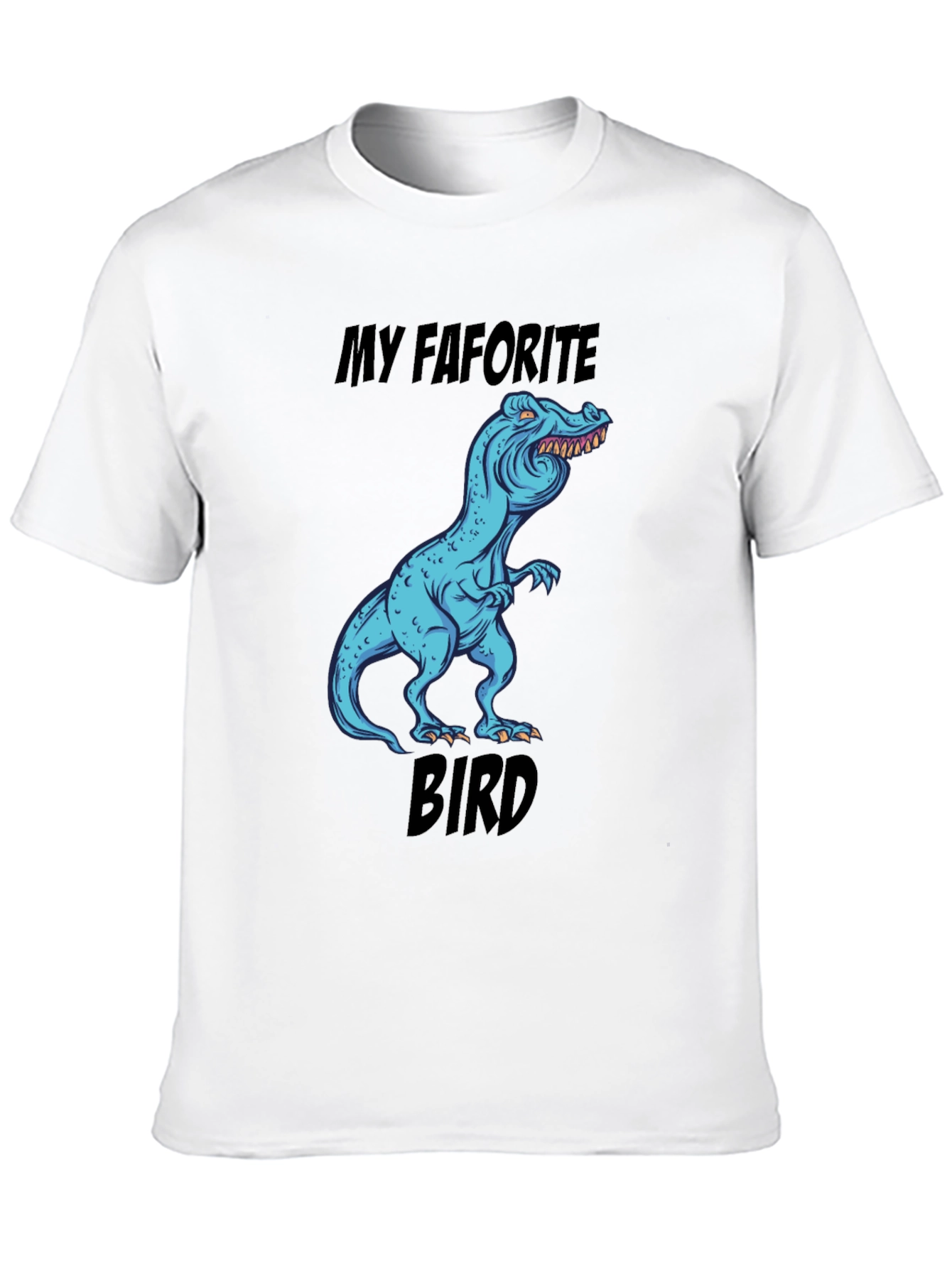 Black Funny Dinosaur T-Shirt: My Favorite Bird view 10