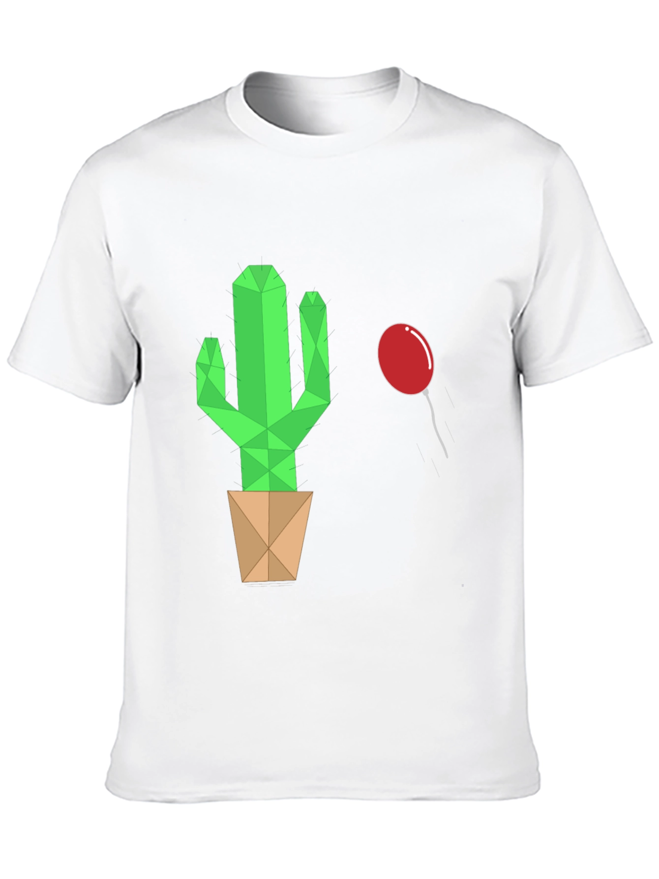 Black Geometric Cactus & Balloon Graphic Tee view 10