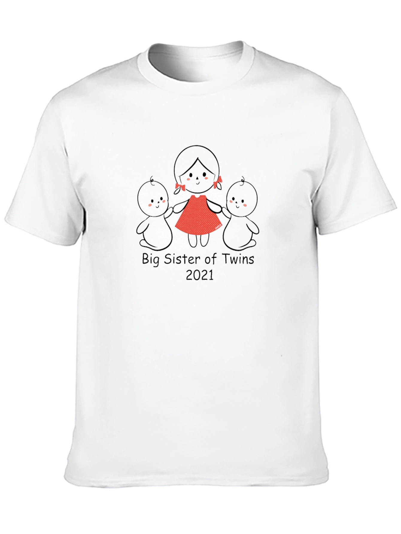 Black Big Sister of Twins 2021 Black T-Shirt view 10