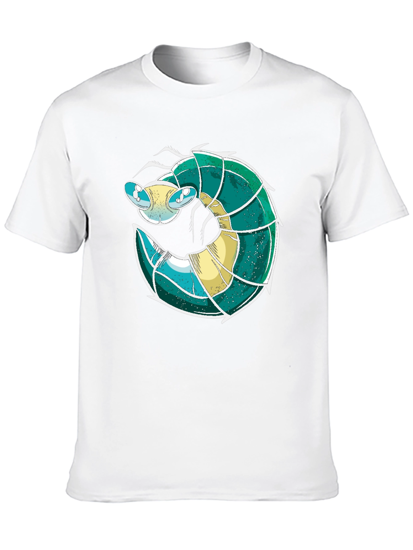 Black Cool Shrimp Design Black T-Shirt view 10