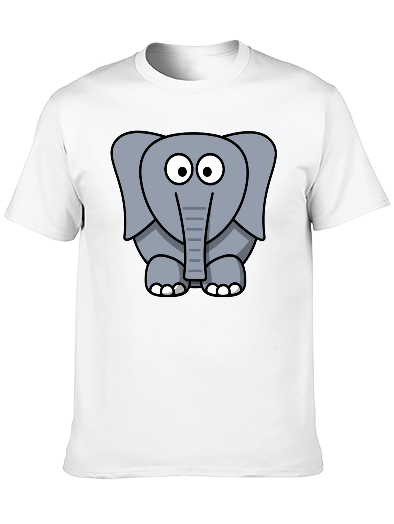 Black Elephant Graphic Tee - Unisex Black Cotton T-Shirt view 10