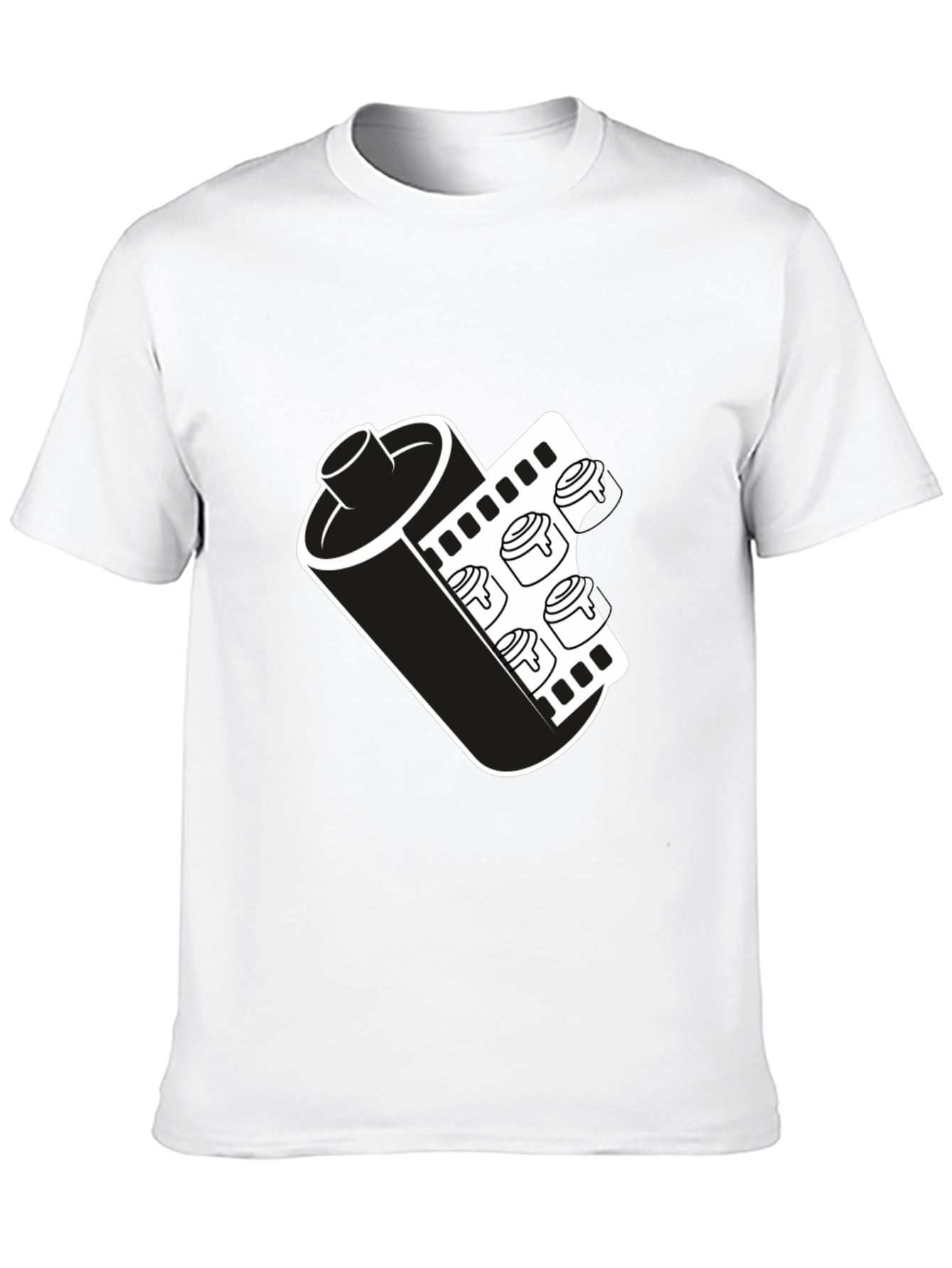 Black Retro Film Roll T-Shirt - Classic Photography Tee view 10