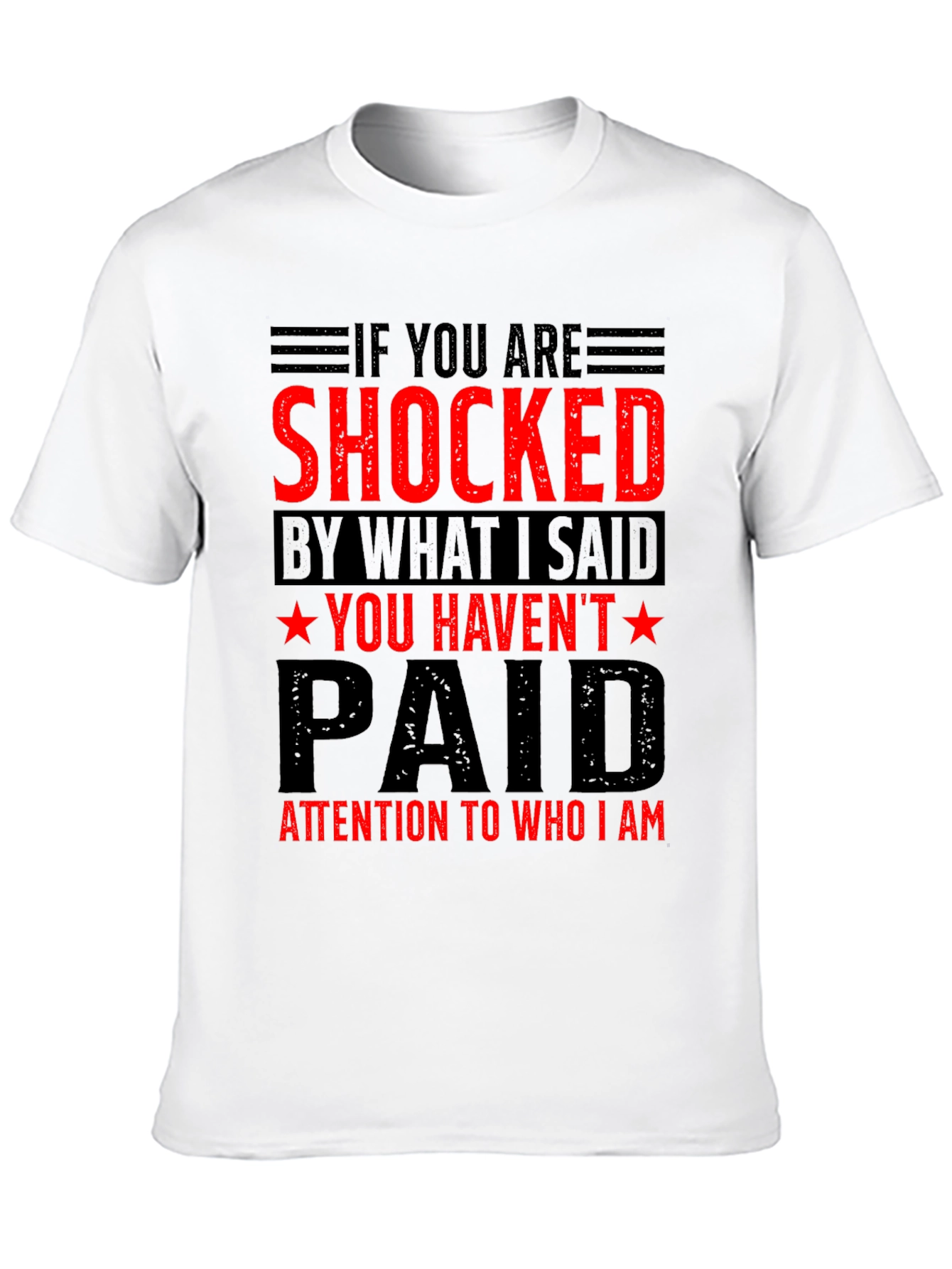 Black Shocked T-Shirt - Bold Statement Tee view 10