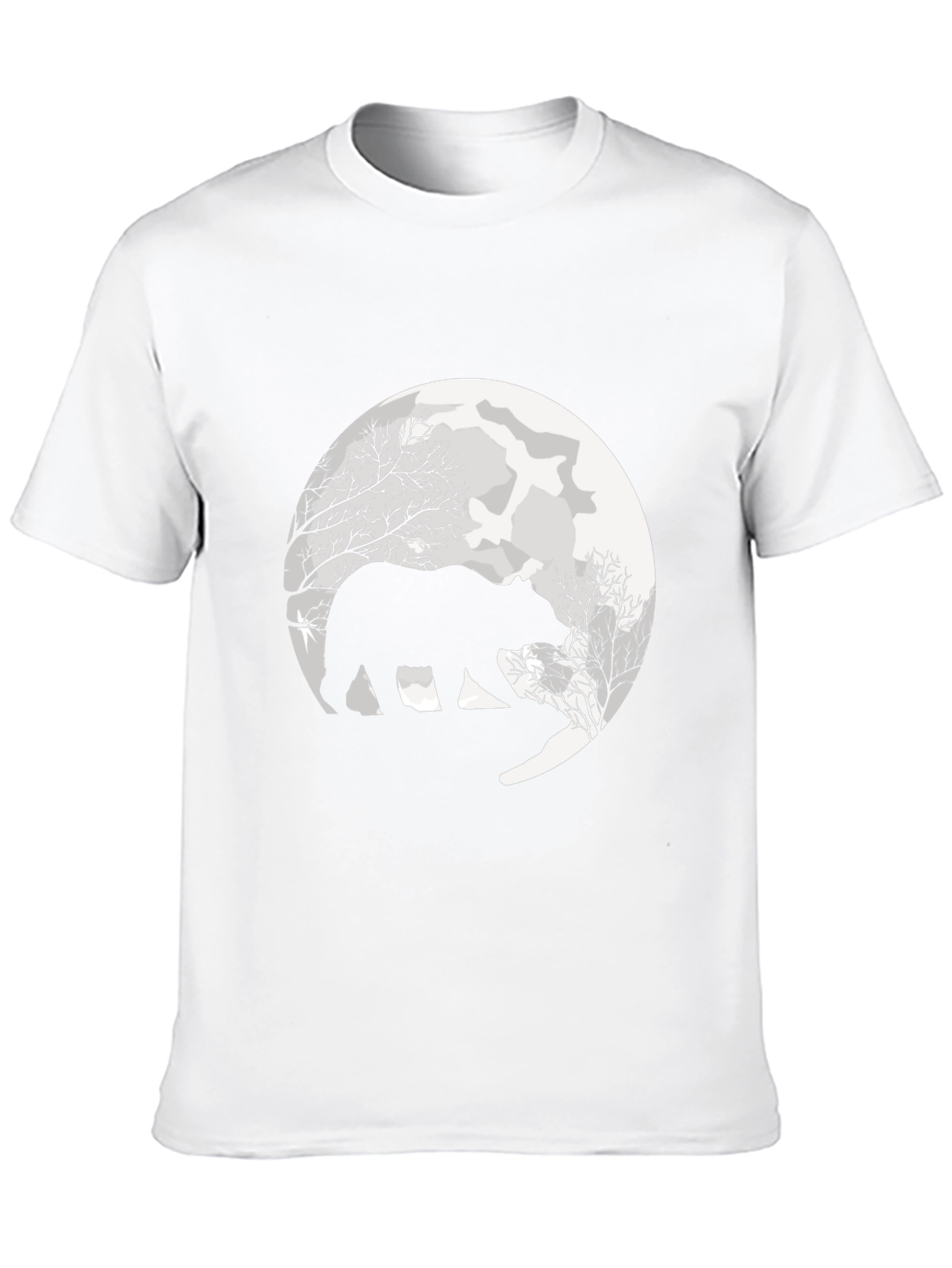 Black Bear Silhouette Moon Graphic Tee - Black view 10