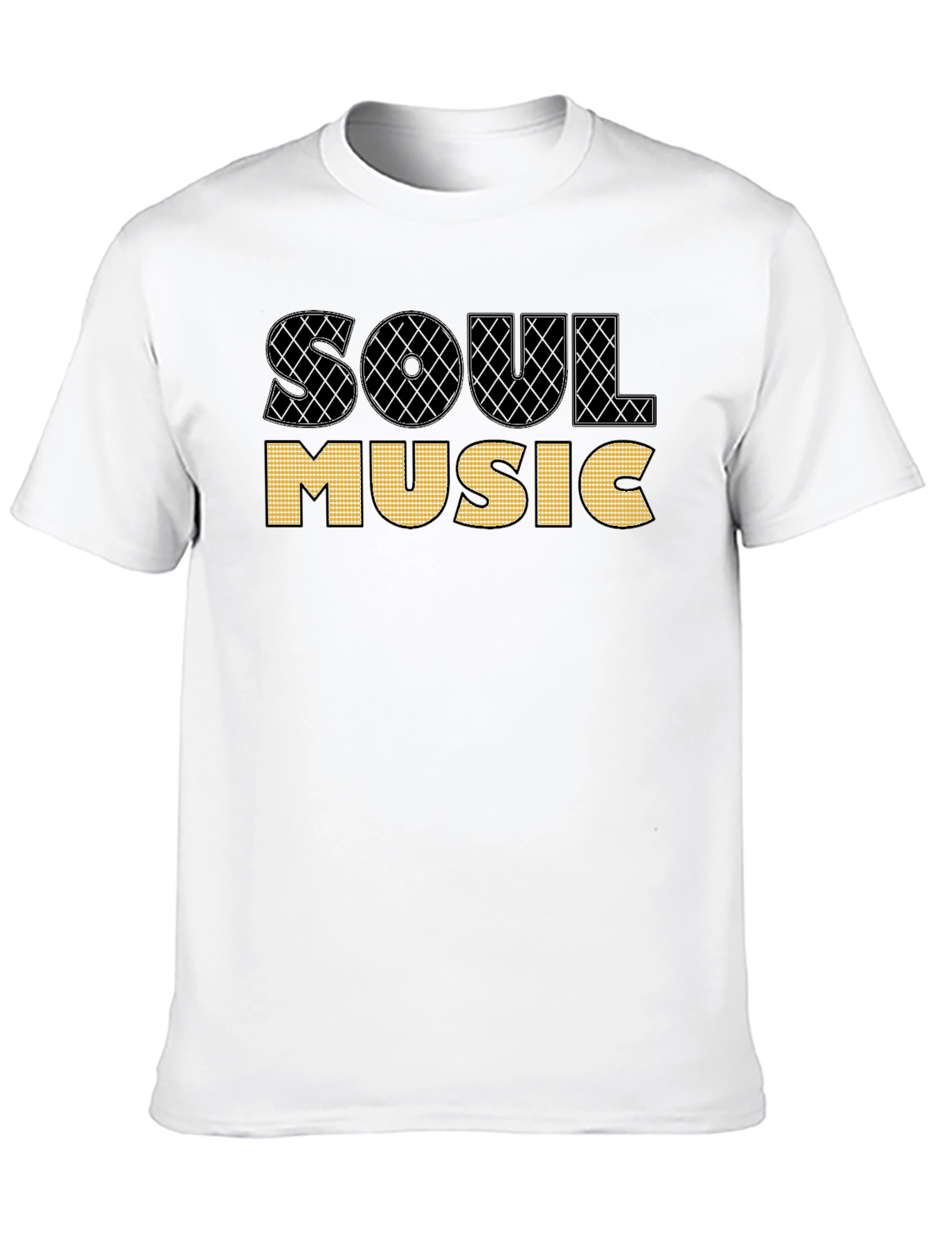 Black Soul Music Graphic T-Shirt, Black Cotton Tee view 10