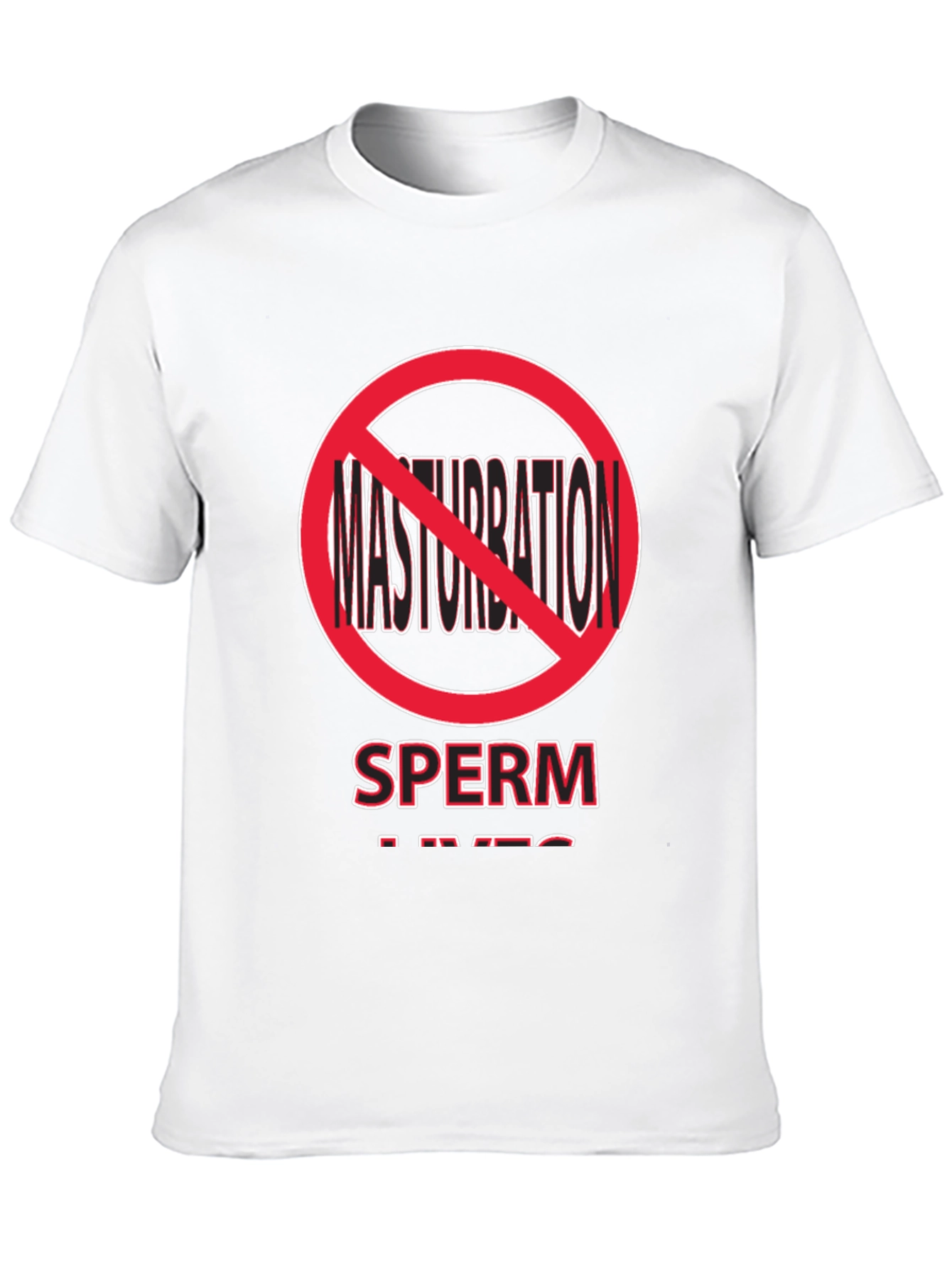 Black Sperm Lives Novelty T-Shirt - Funny Graphic Tee view 10