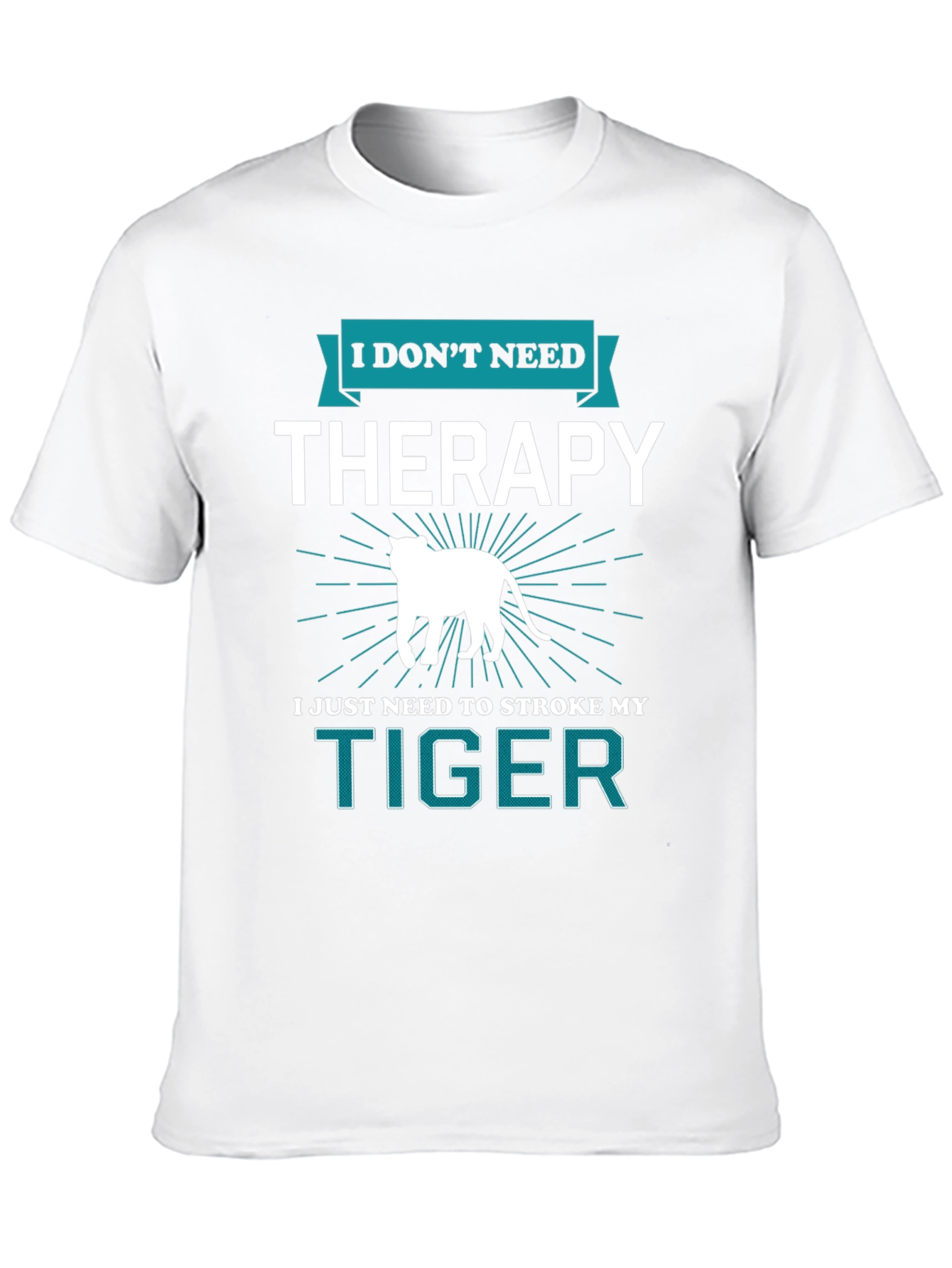 Black I Don't Need Therapy Tiger Graphic Tee view 10