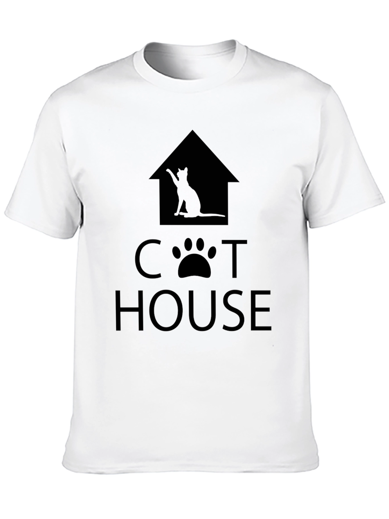 Black Cat House Graphic Print Tee - Unisex view 10