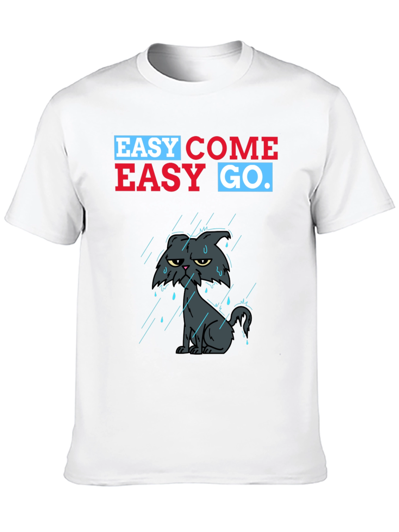 Black Easy Come Easy Go Grumpy Cat T-Shirt view 10