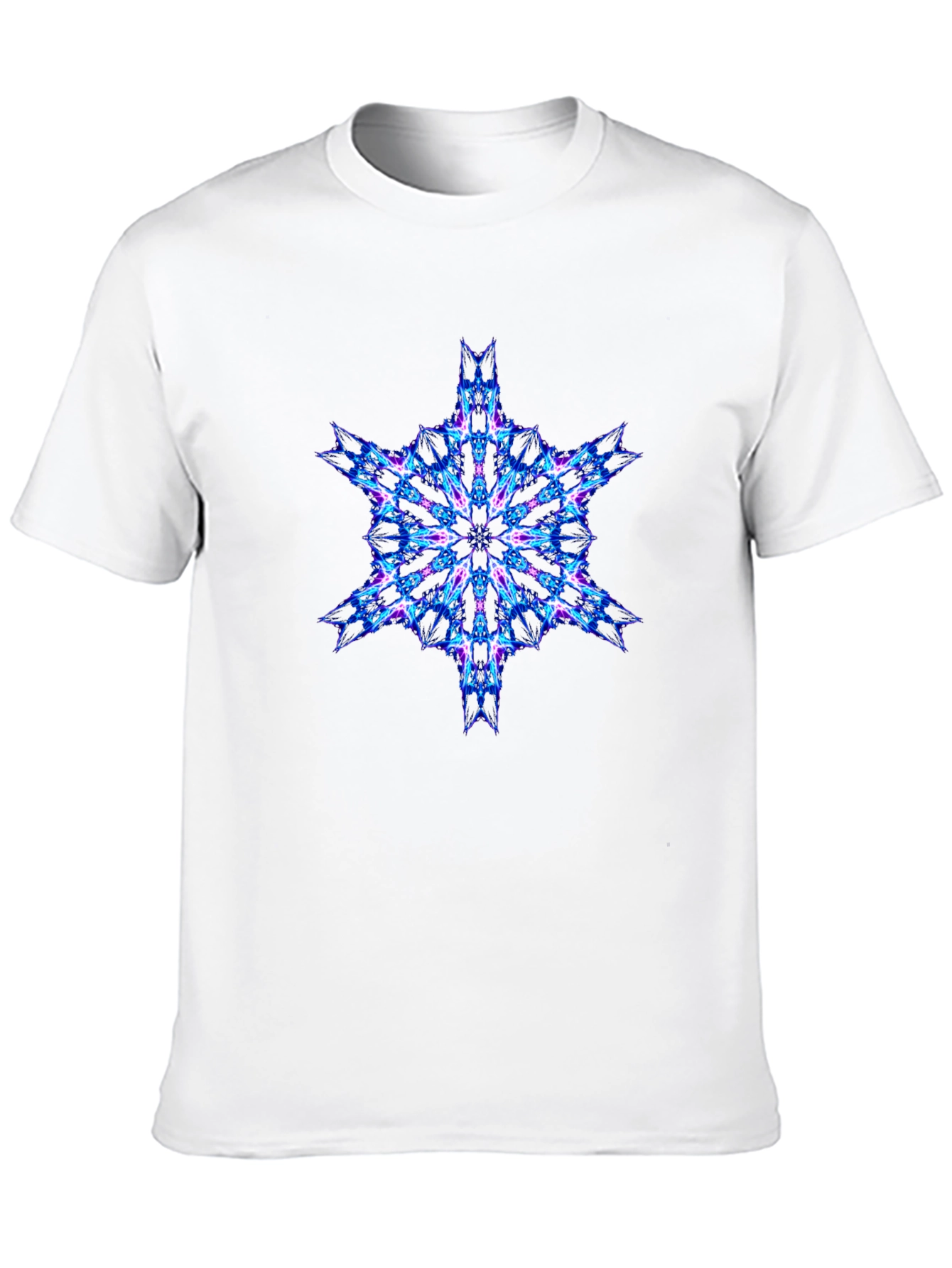 Black Geometric Fractal Tee - Cyberpunk Style view 10
