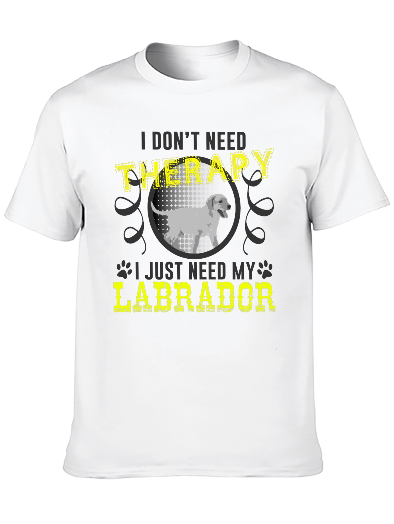 Black Labrador Therapy Graphic T-Shirt view 10
