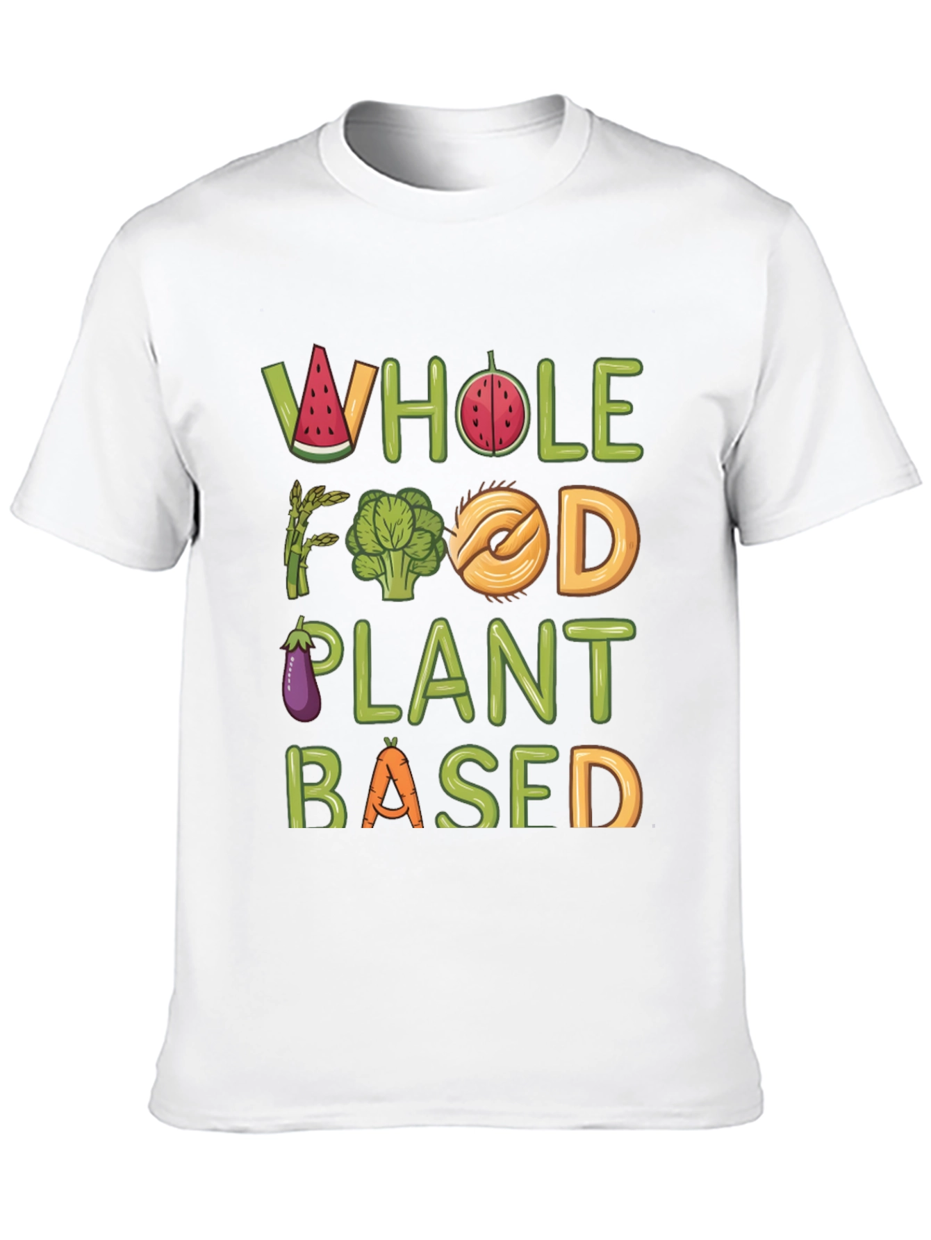 Black Whole Food Plant Based T-Shirt - Vegan Tee view 10
