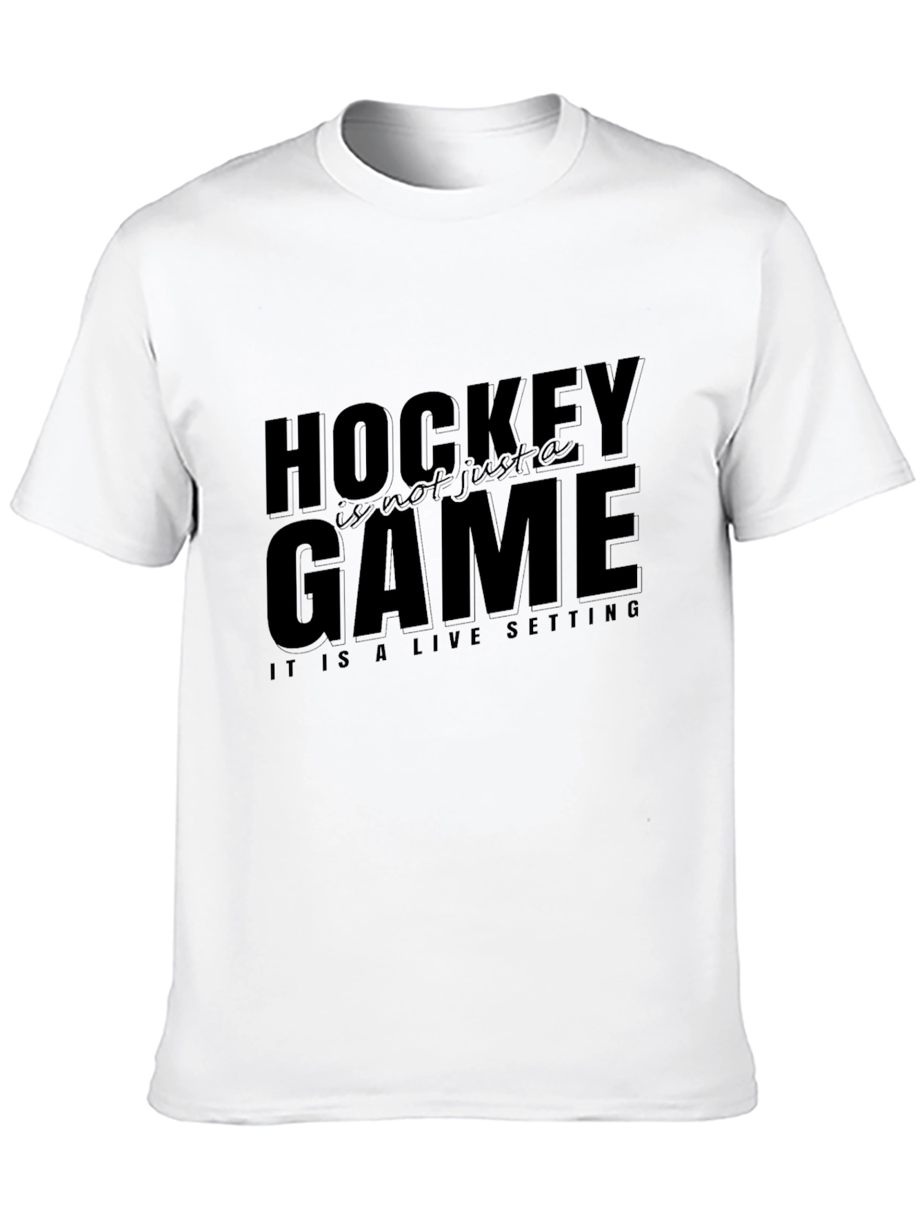 Black Hockey Fan T-Shirt - "Hockey Is Not Just a Game" Tee view 10