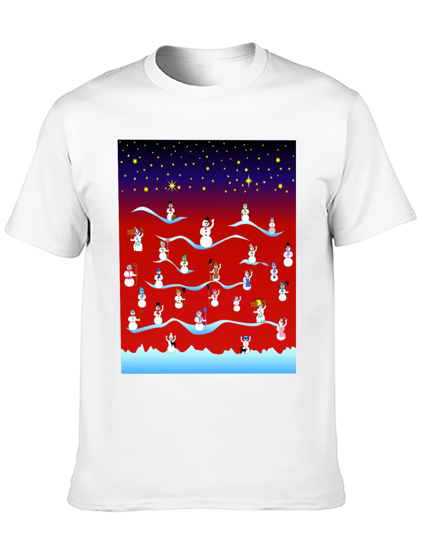 Festive Snowman Scene Tee - 10