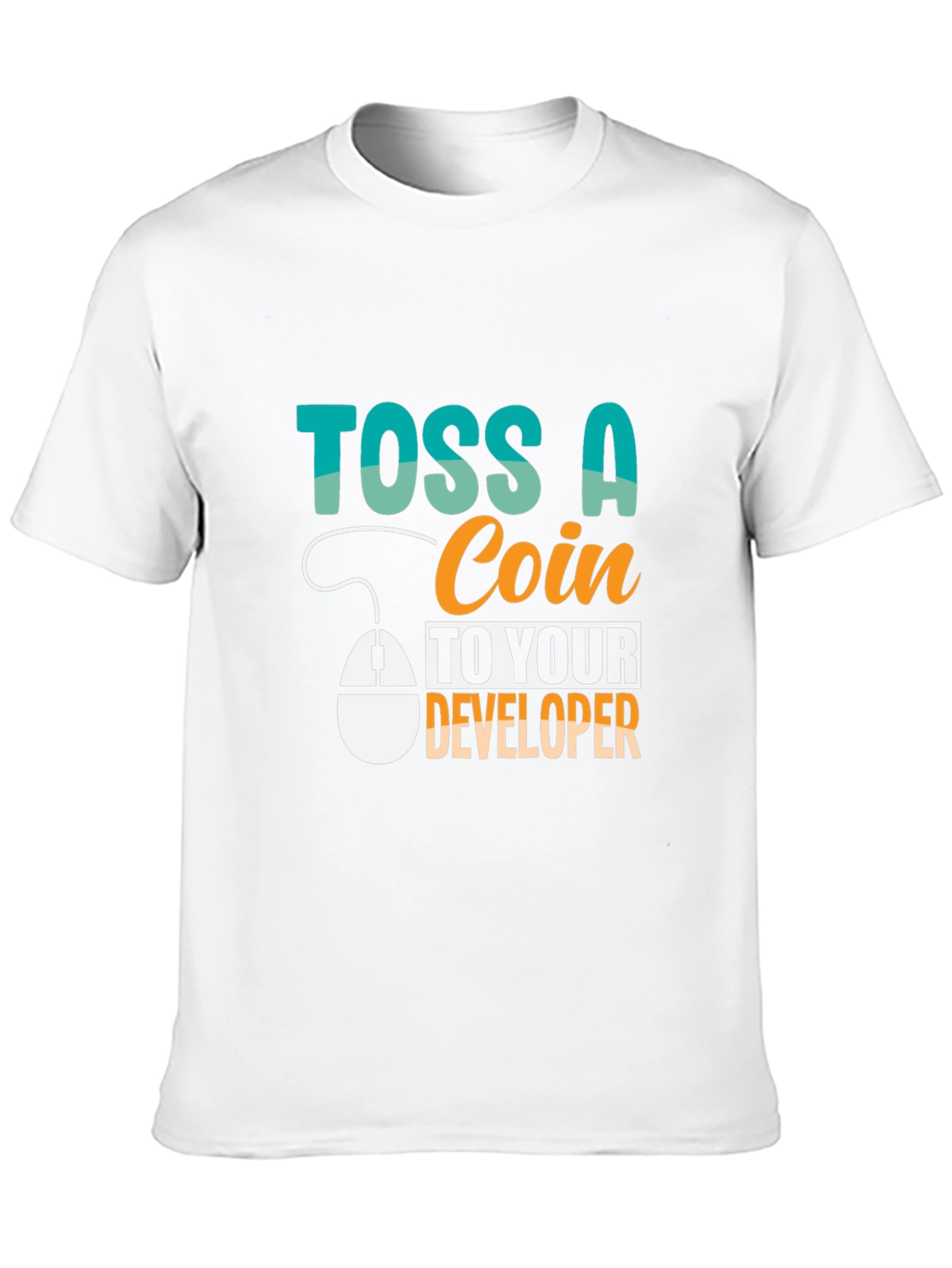 Black Toss a Coin to Your Developer T-Shirt view 10