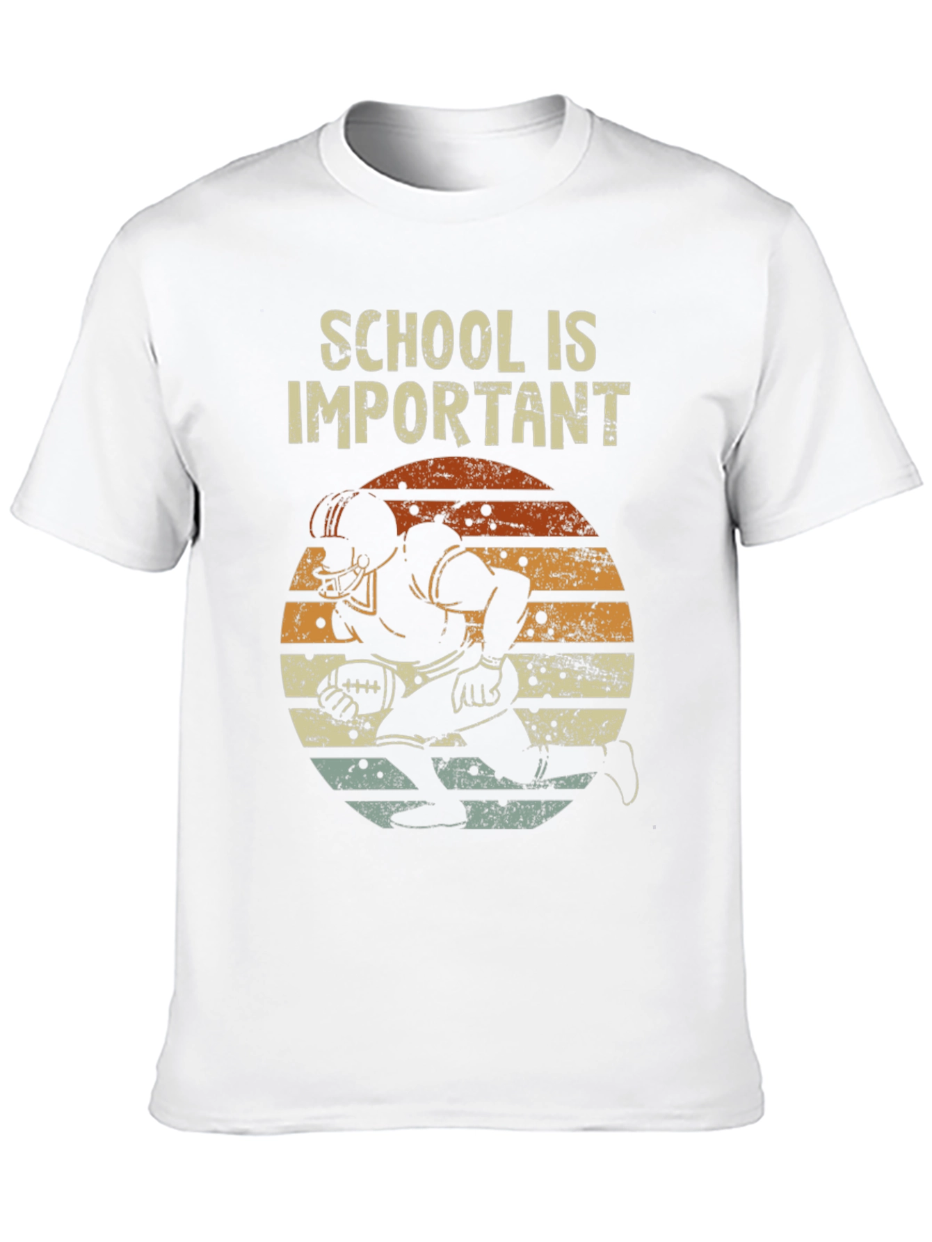 Black School is Important Football Graphic Tee view 10