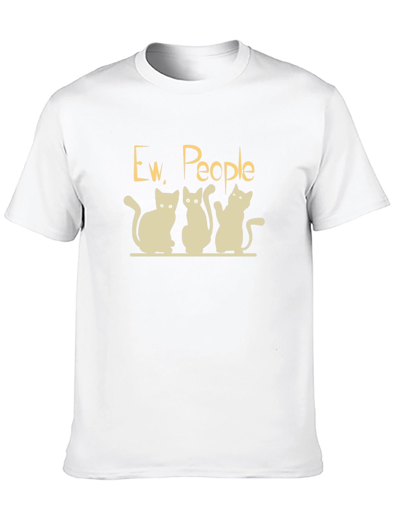 Black Ew People Cats Graphic T-Shirt - Black view 10
