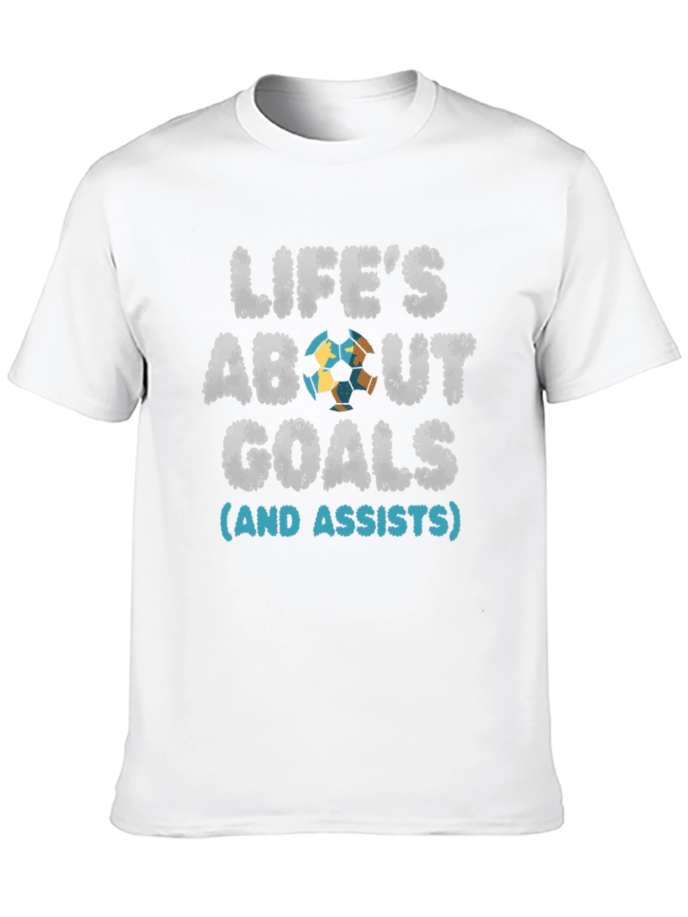 Black Life's About Goals Soccer T-Shirt view 10