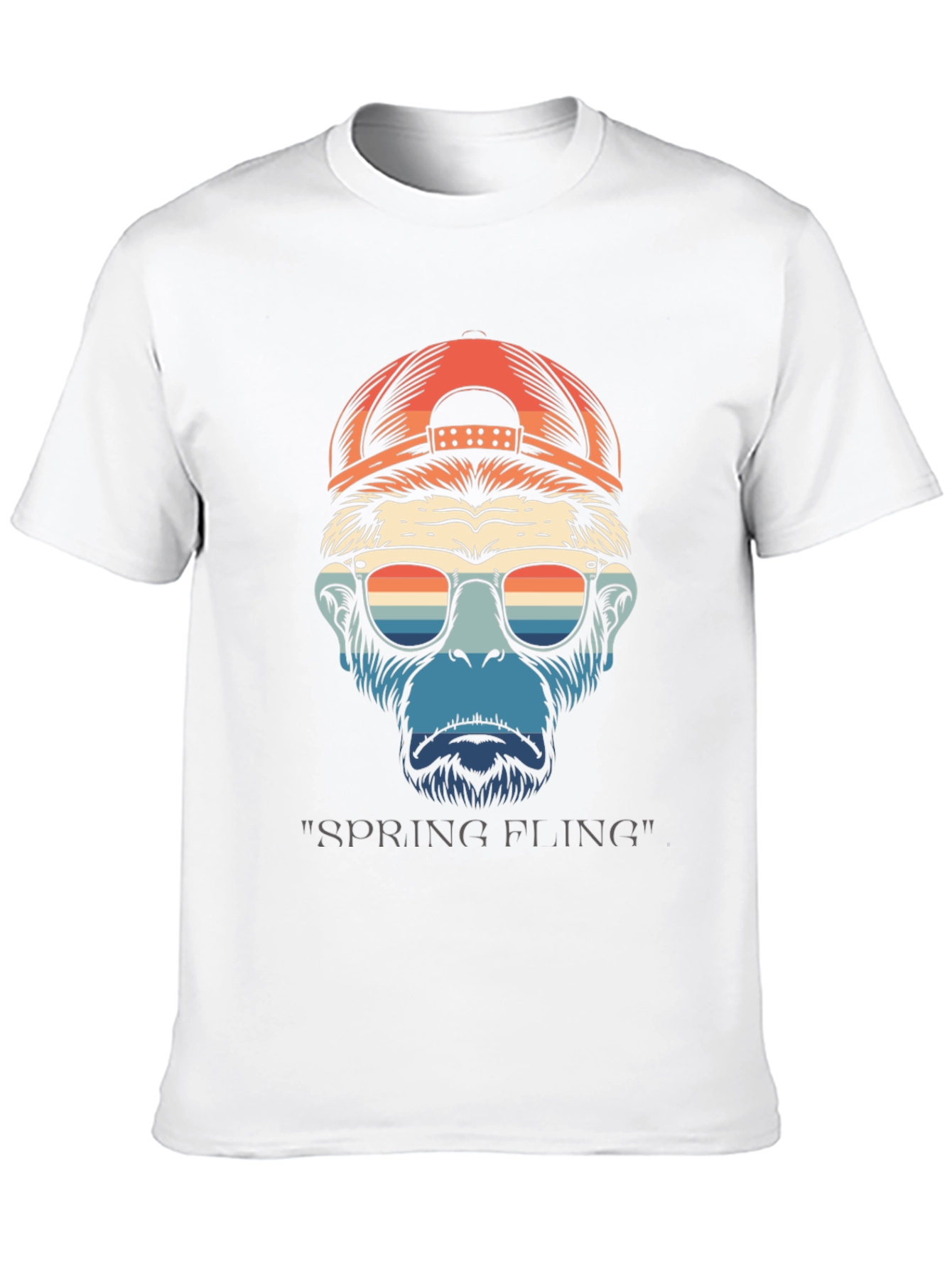 Black Retro Monkey "Spring Fling" Graphic Tee view 10