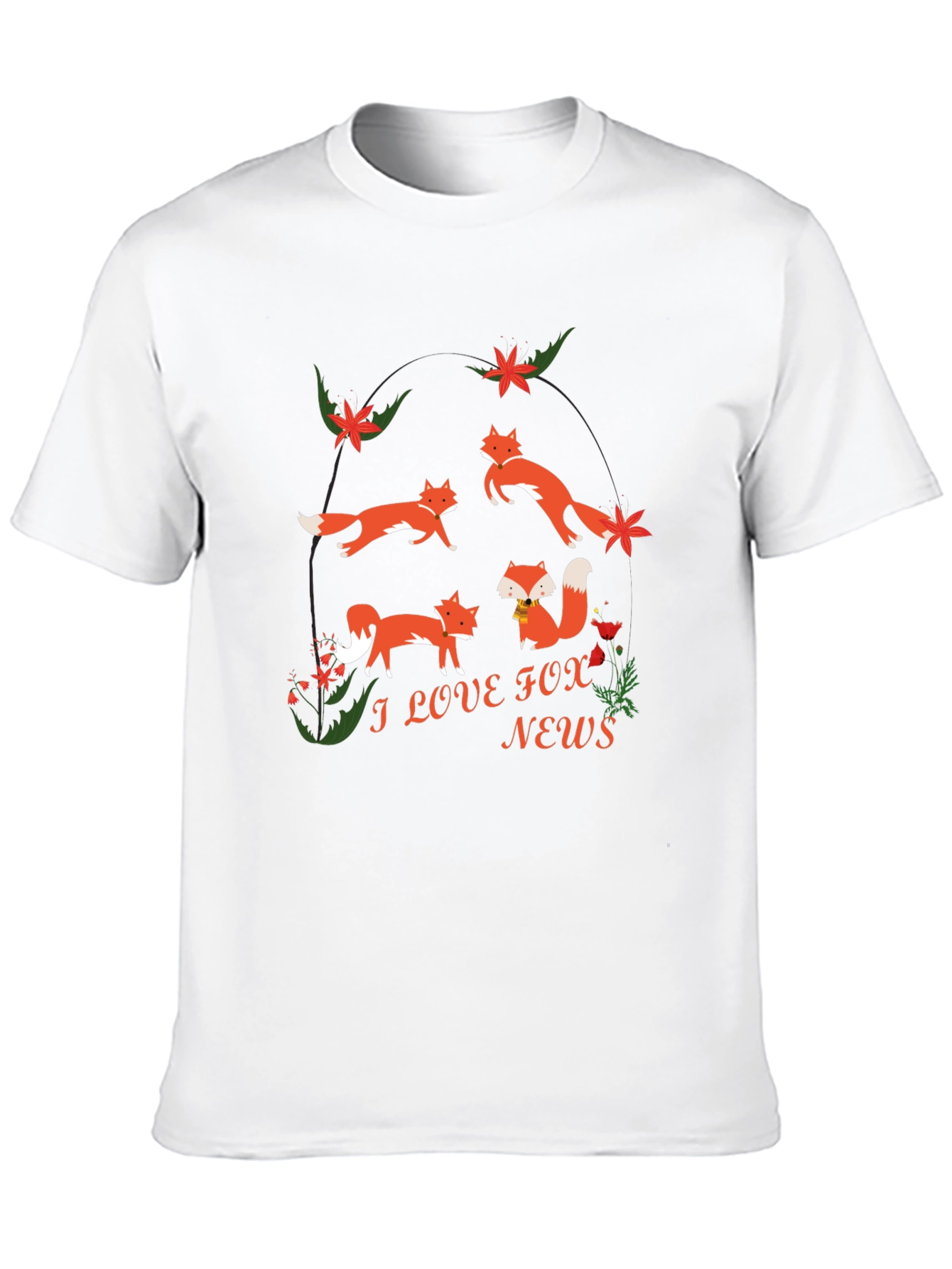 Black Fox News Graphic T-Shirt - Quirky Design view 10