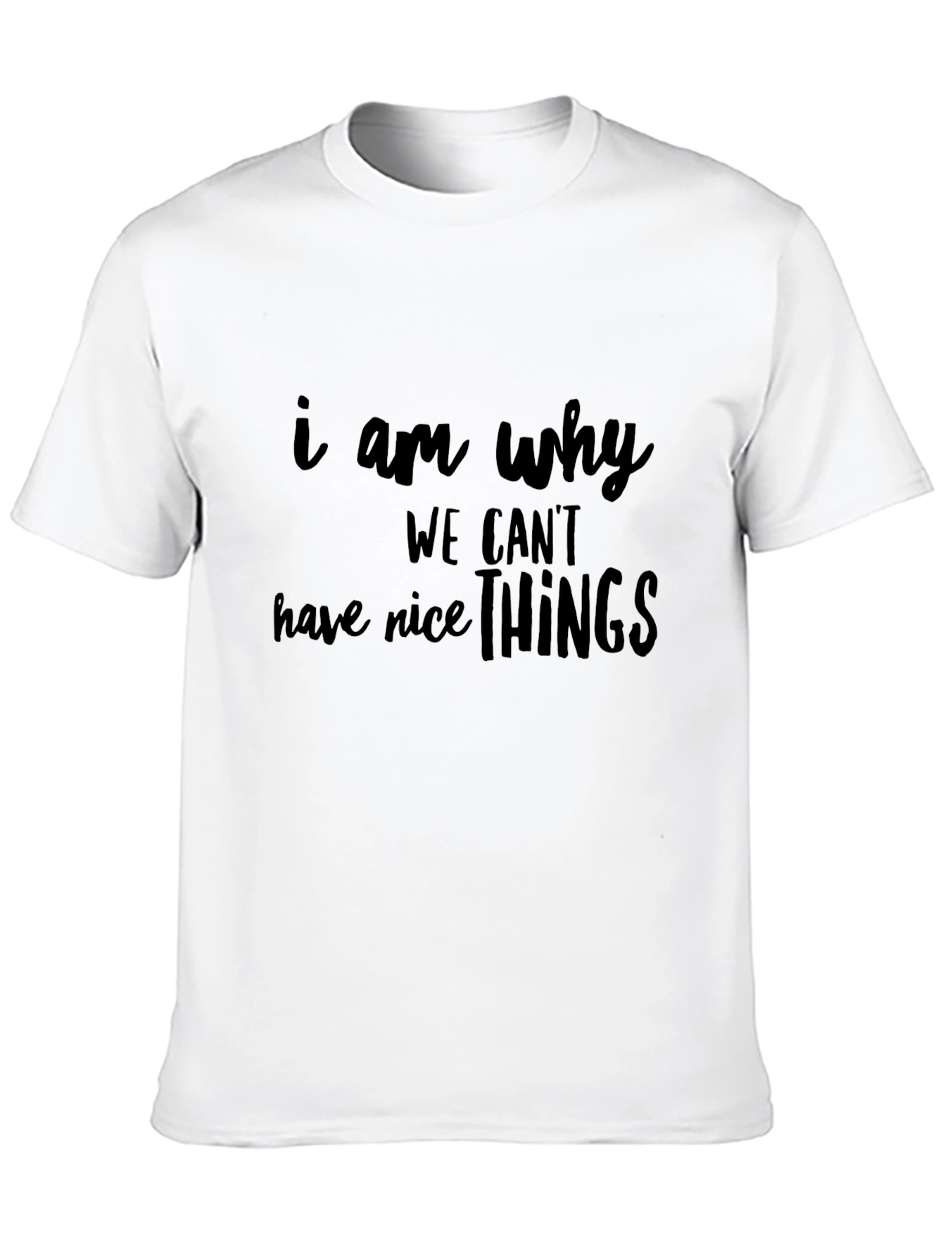 Black Funny 'I Am Why We Can't Have Nice Things' Black T-Shirt view 10