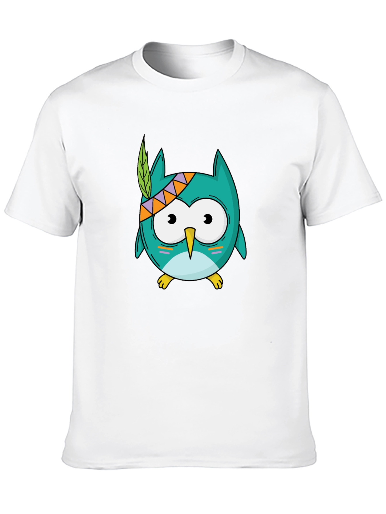 Black Cute Cartoon Owl T-Shirt - Black view 10