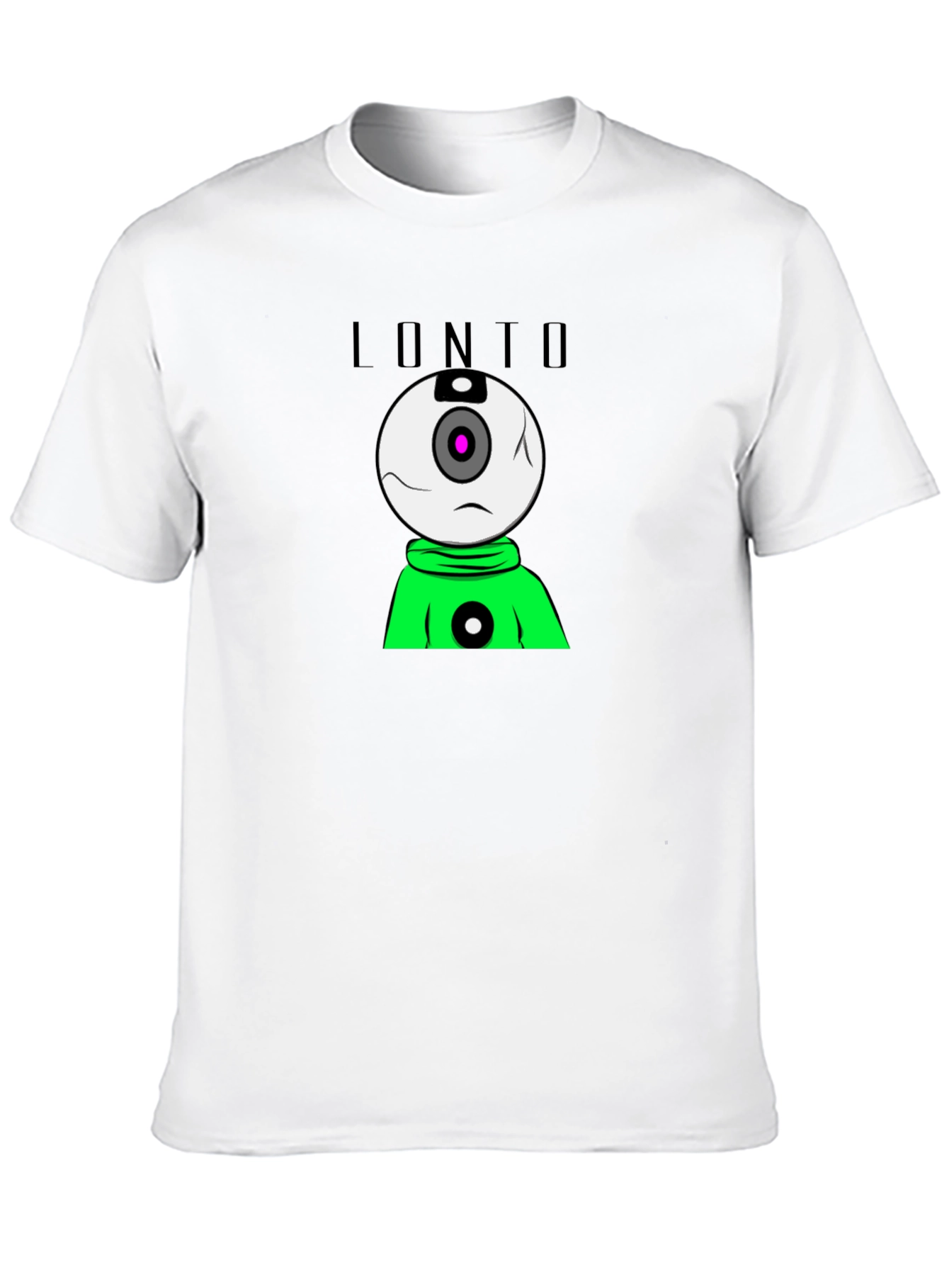 Black Lonto Graphic T-Shirt - Black Crew Neck Tee view 10