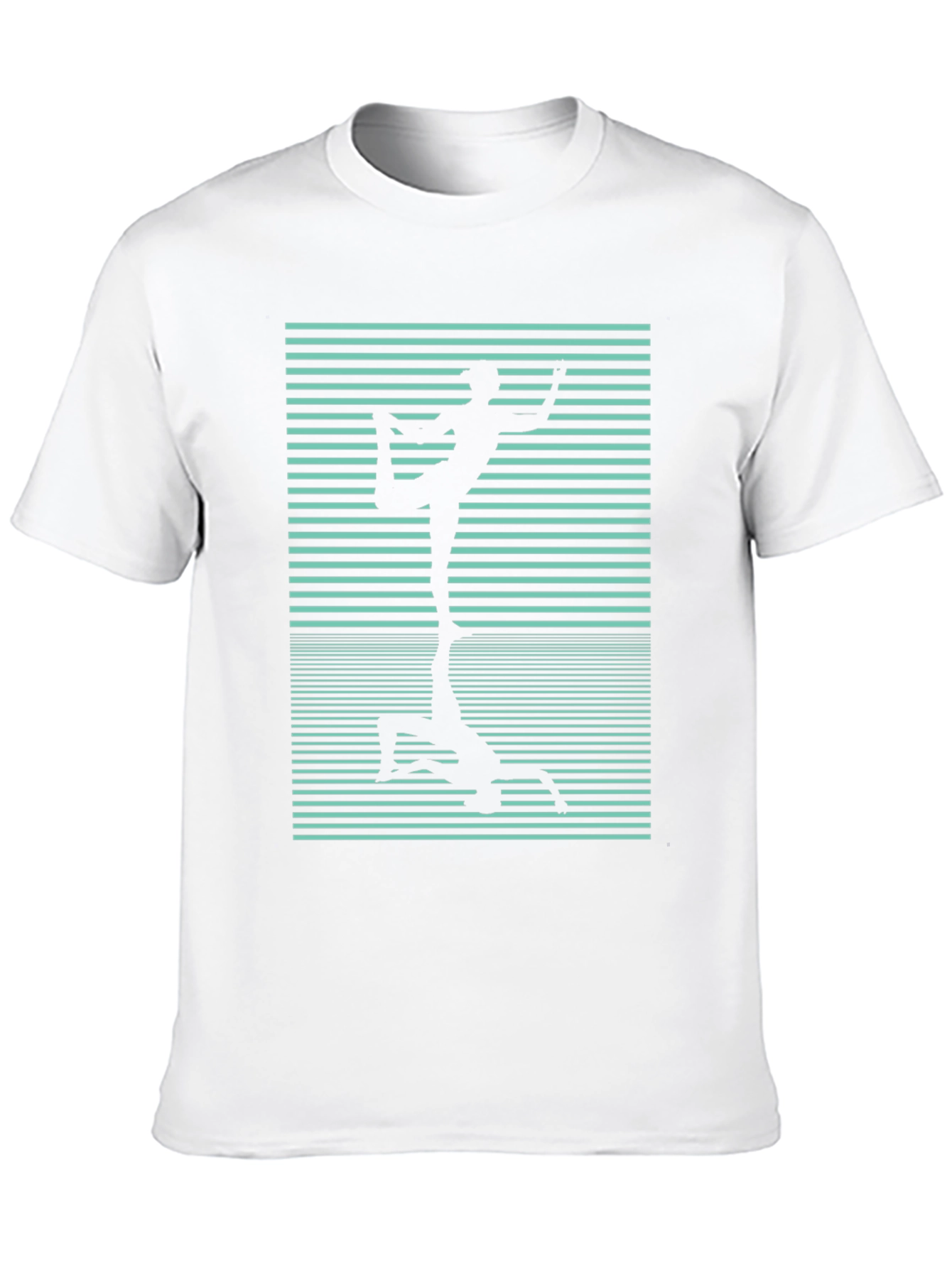 Black Yoga Reflection Graphic Tee - Black Cotton view 10