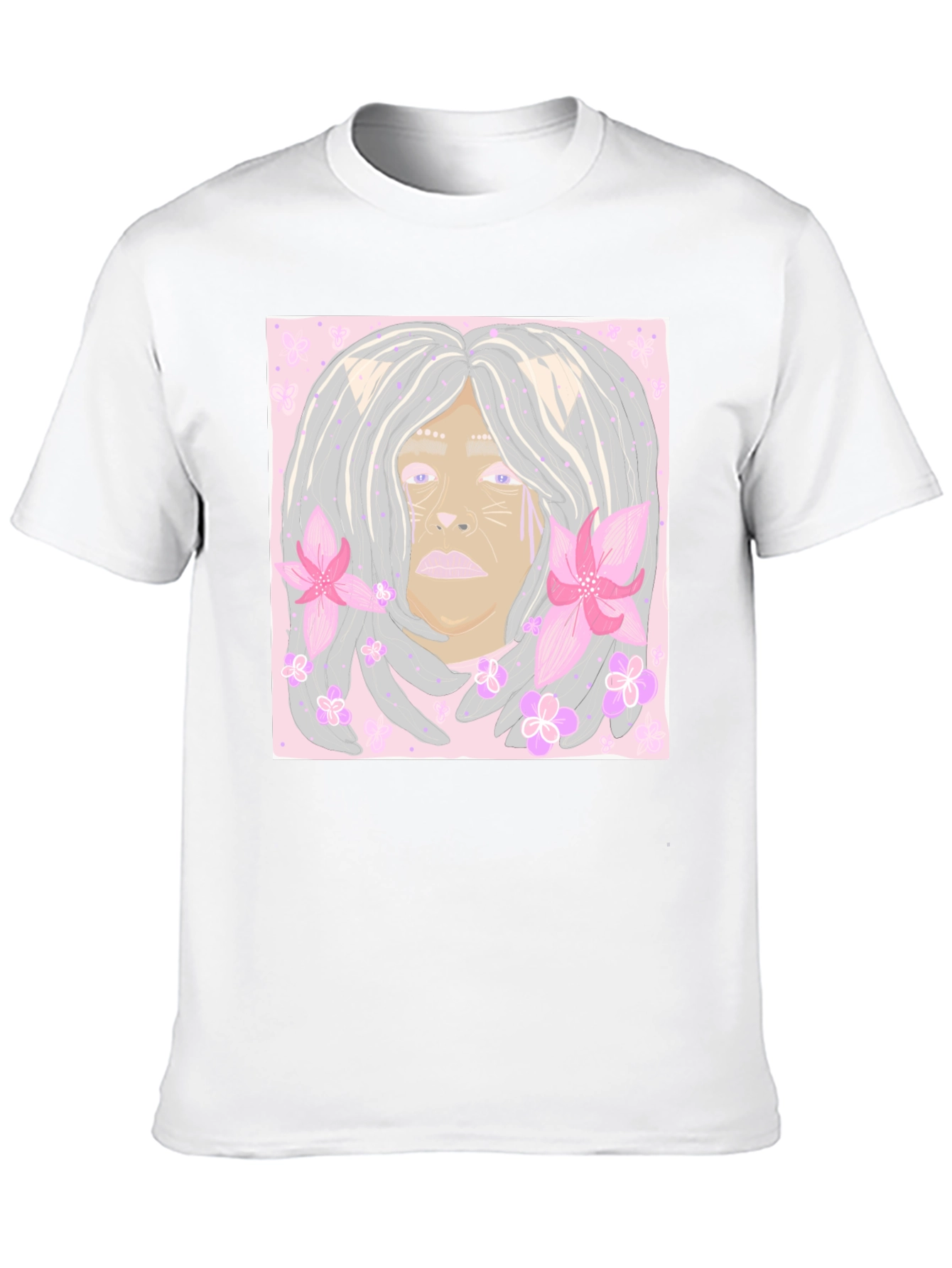 Black Unique Cat Flower T-Shirt  view 10