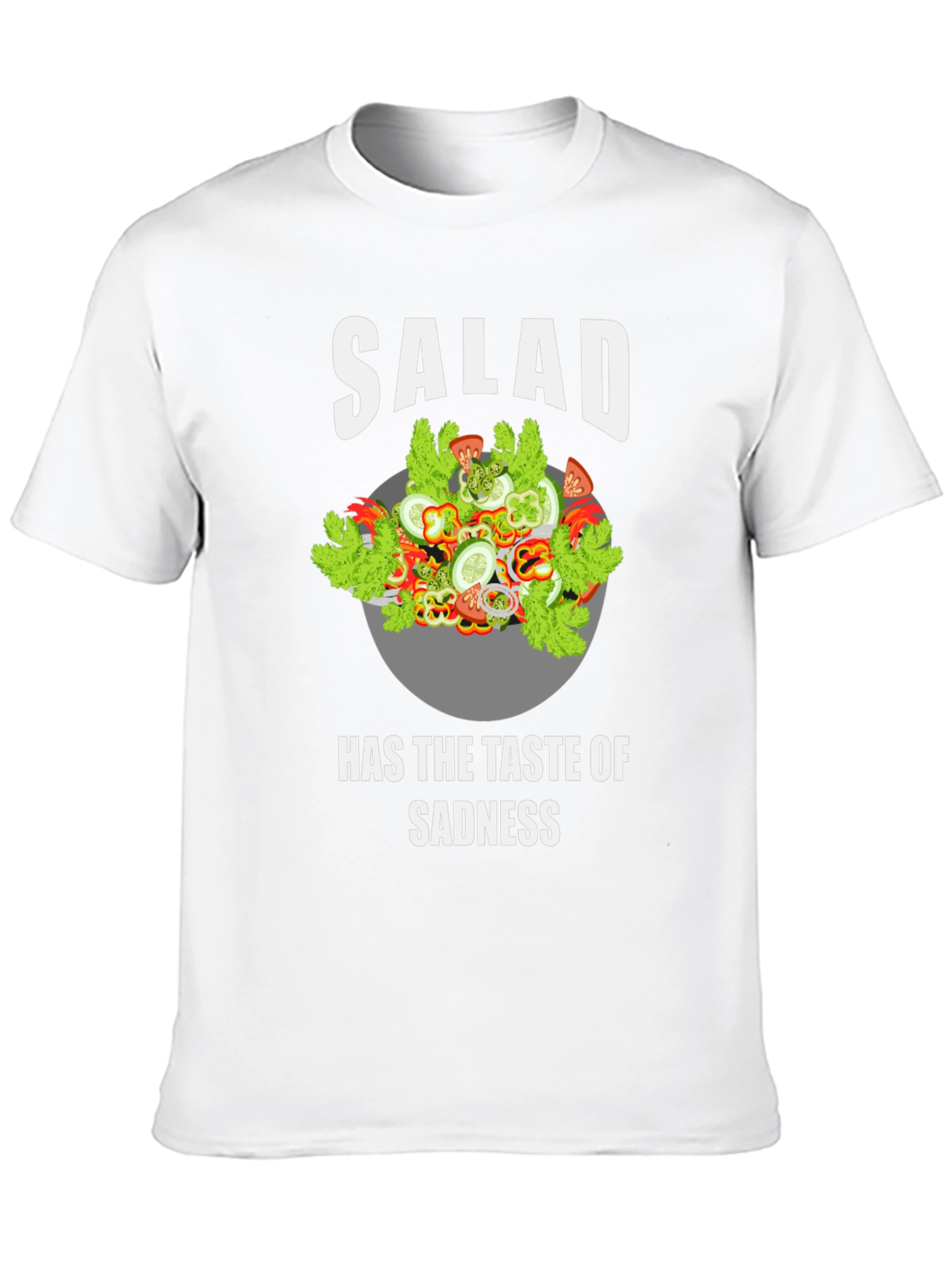 Black Salad Taste of Sadness Graphic T-Shirt - Funny Tee view 10