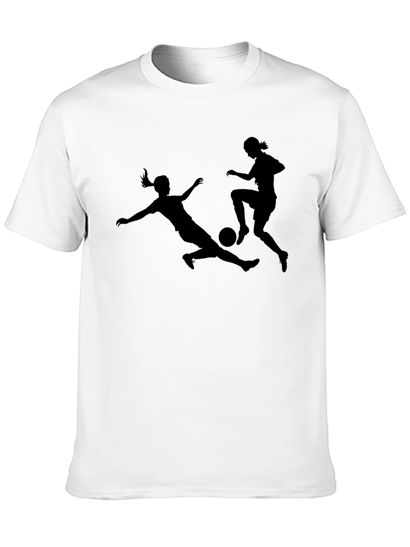Black Women's Soccer Black Graphic Tee view 10