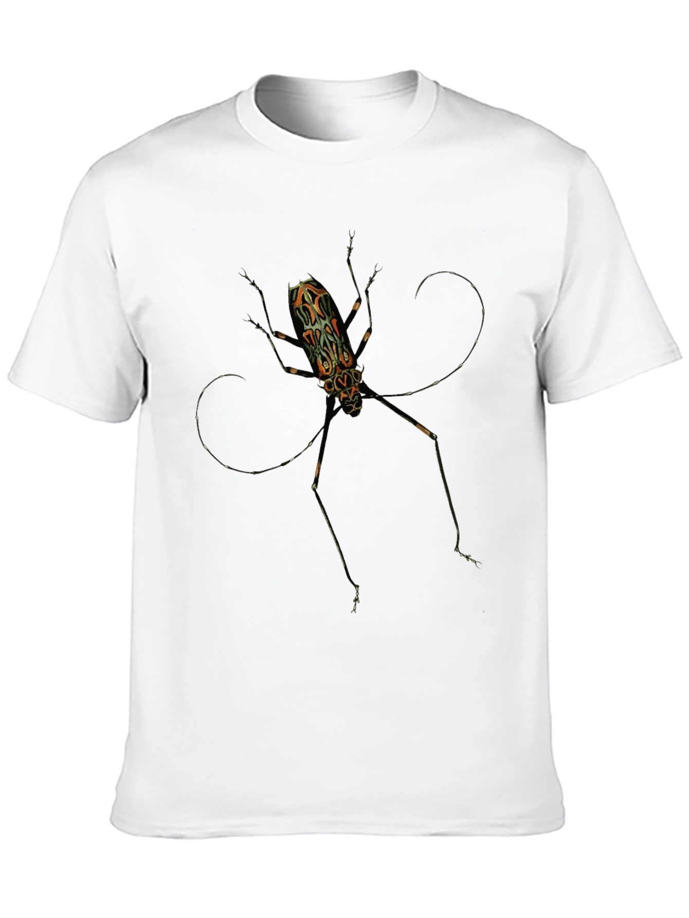 Black Artsy Bug Graphic Tee - Black Cotton T-Shirt view 10