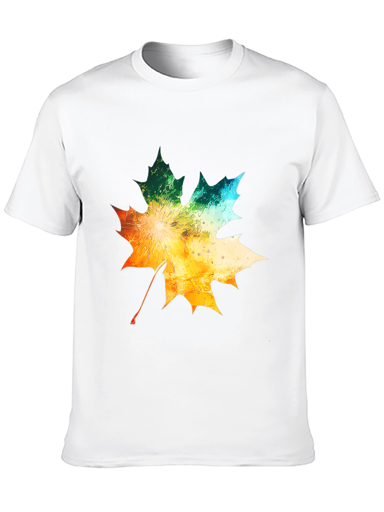 Black Maple Leaf Graphic Tee - Autumn Colors view 10
