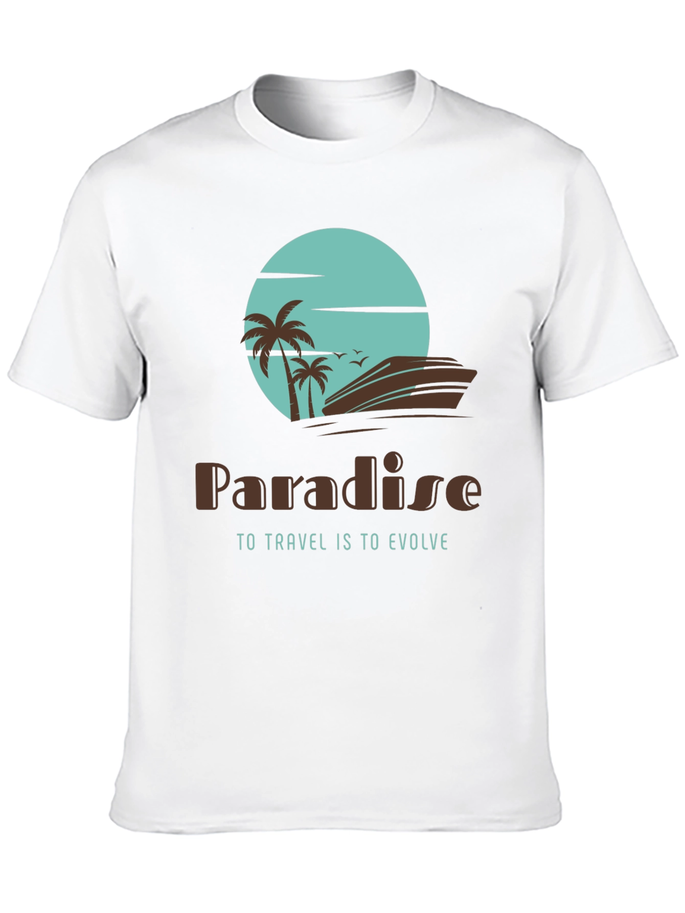 Black Paradise Travel T-Shirt - Evolve in Style view 10