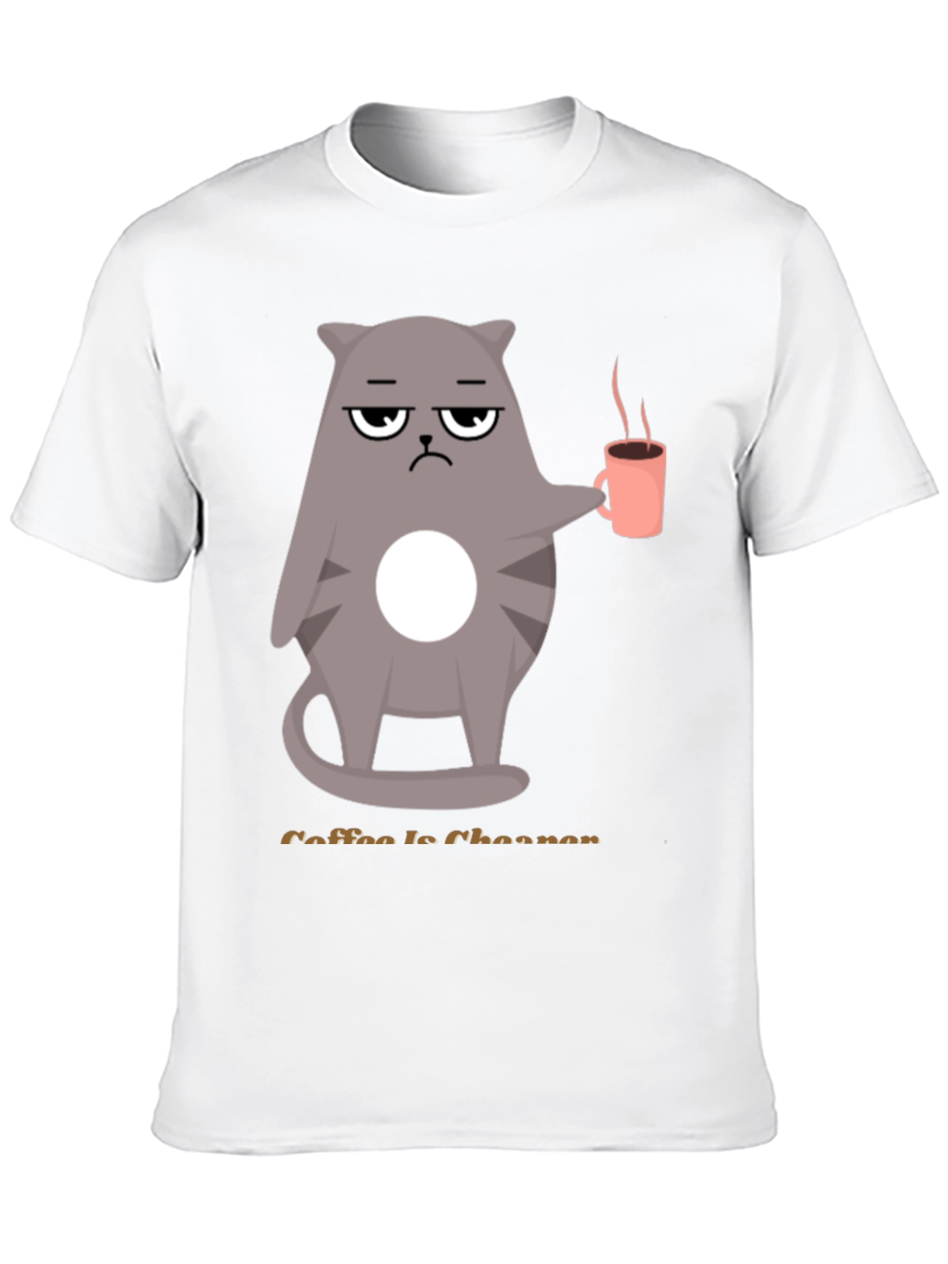 Black Coffee is Cheaper T-Shirt - Grumpy Cat Design view 10