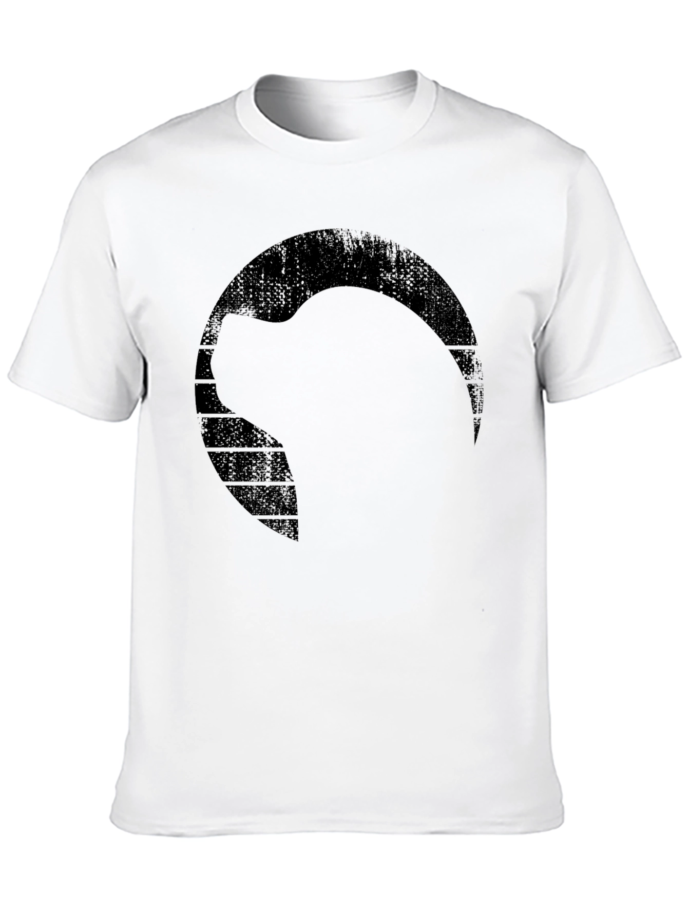 Black Men's Black Graphic Print T-Shirt view 10