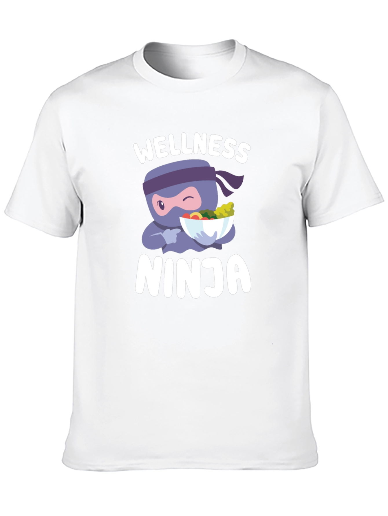Wellness Ninja T-Shirt - Healthy Food Cartoon Tee - 10