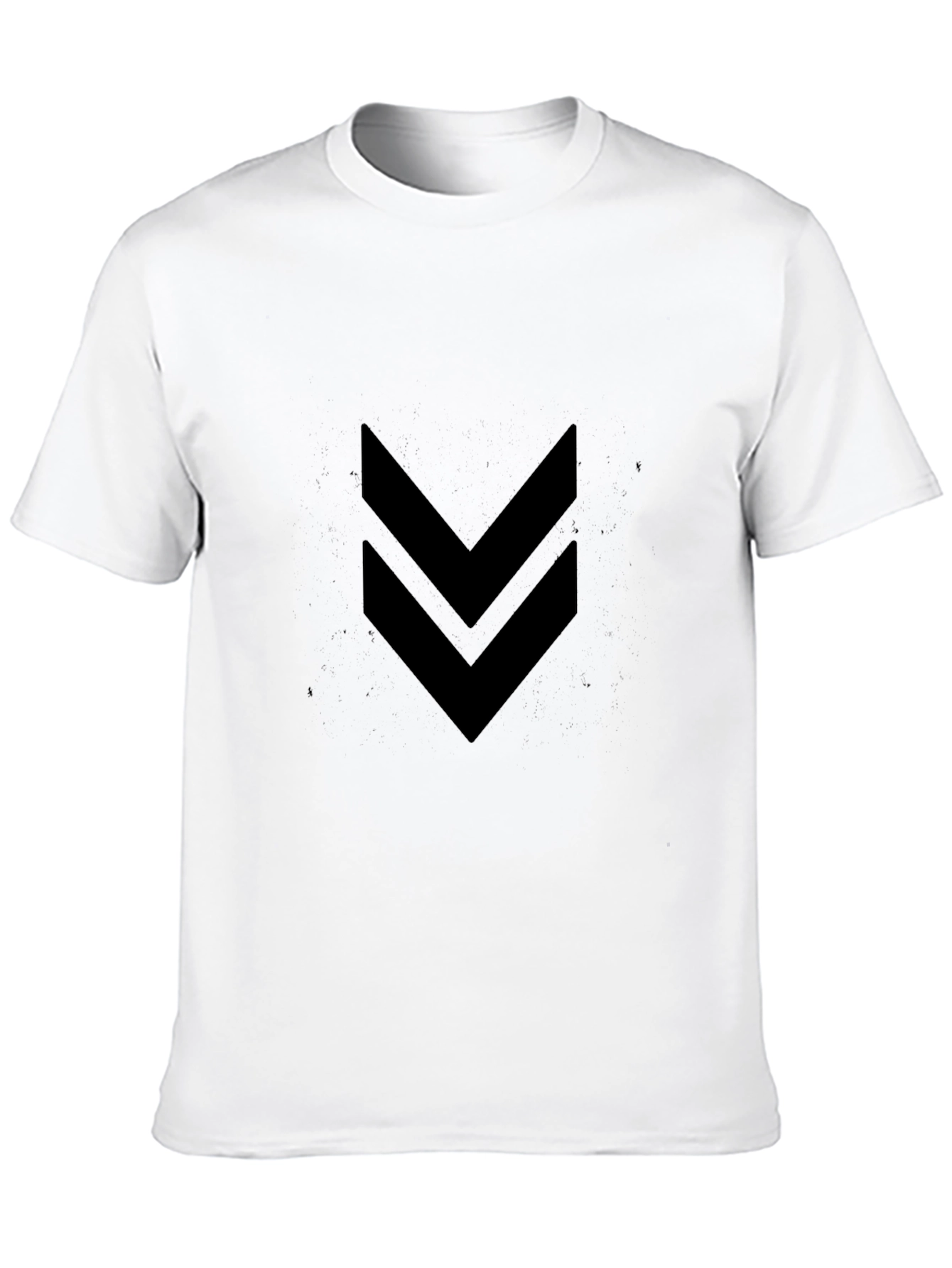 Black Men's Black Double Arrow Graphic Tee view 10