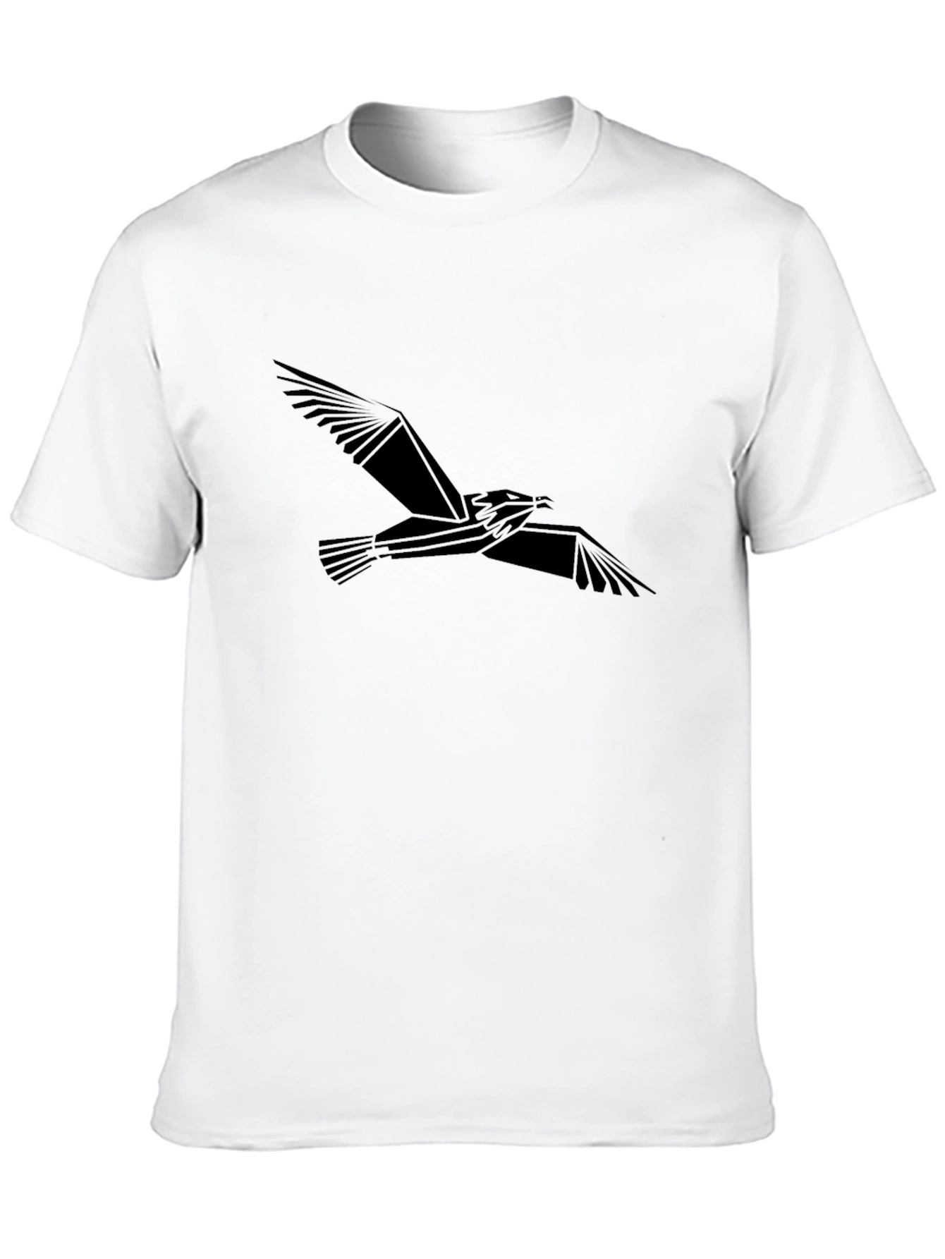 Black Geometric Bird Graphic Tee - Black view 10