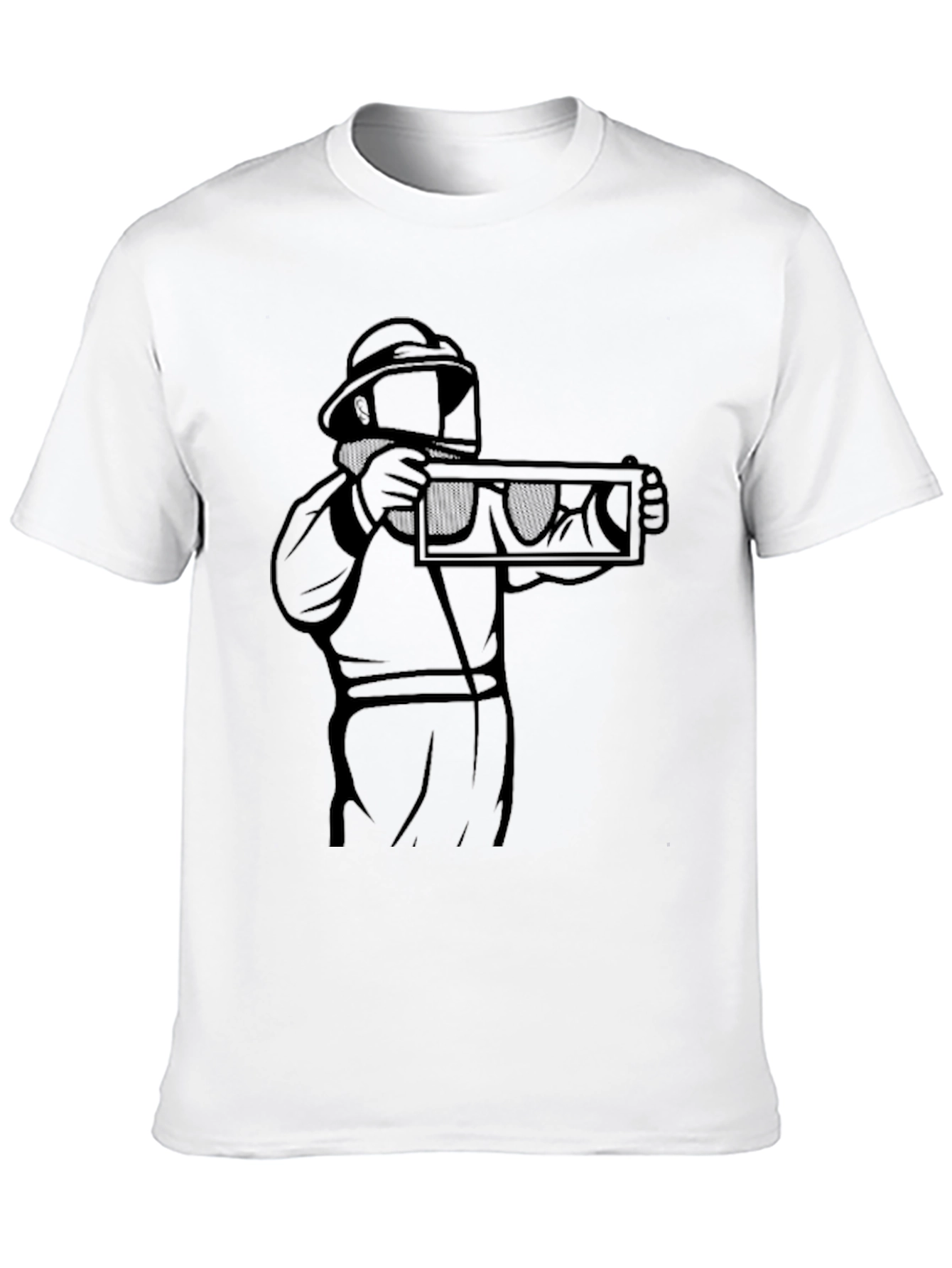 Black Beekeeper Graphic Tee - Honey Harvesting T-Shirt view 10