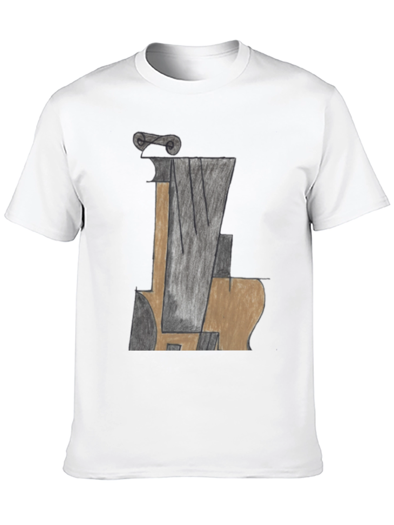 Black Abstract Guitar Graphic T-Shirt view 10