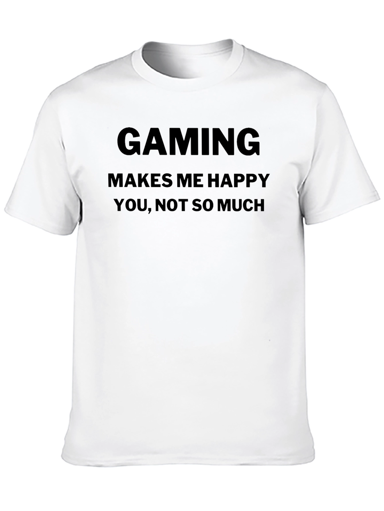 Black Gaming Makes Me Happy T-Shirt - Gamer Apparel view 10