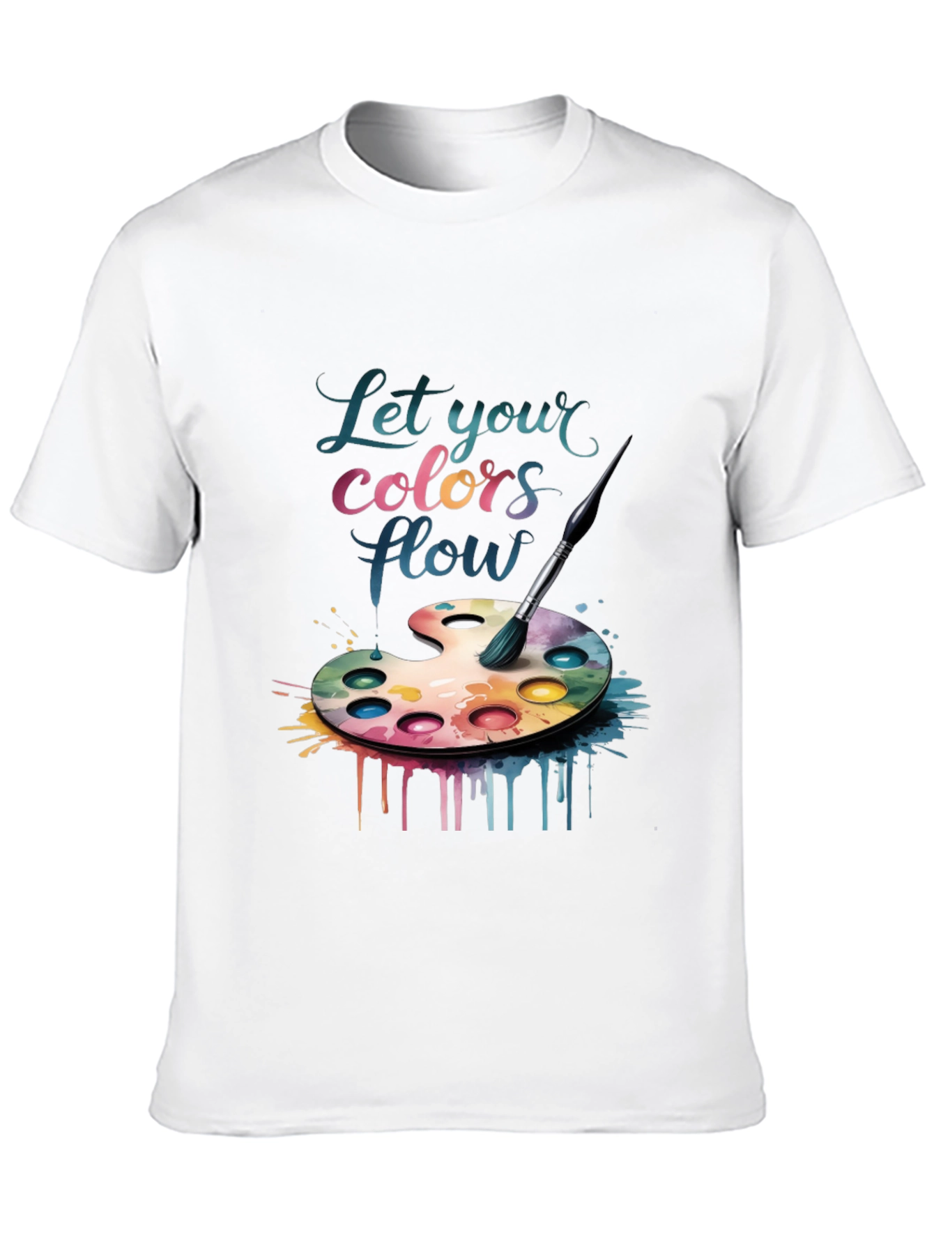 Black Artist Palette Tee - Let Your Colors Flow view 10
